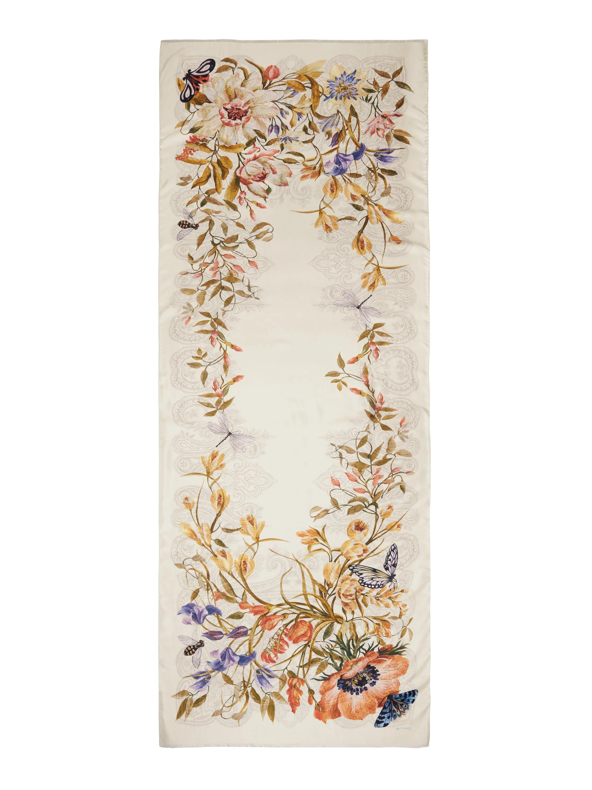Women's Orfeo Floral-Print Silk Scarf - Multi Beige - 1