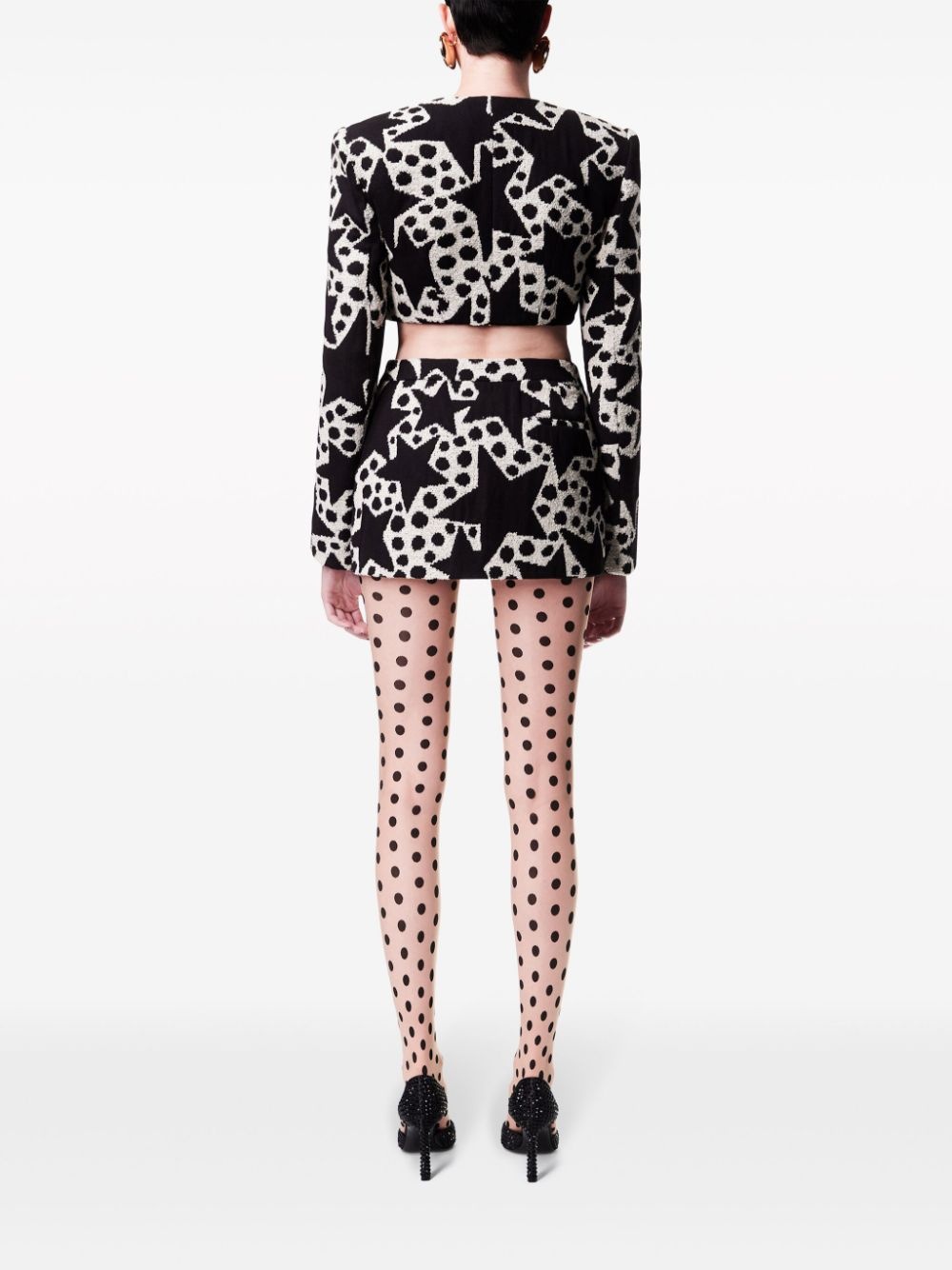 Crystal Medallion jacquard miniskirt - 4