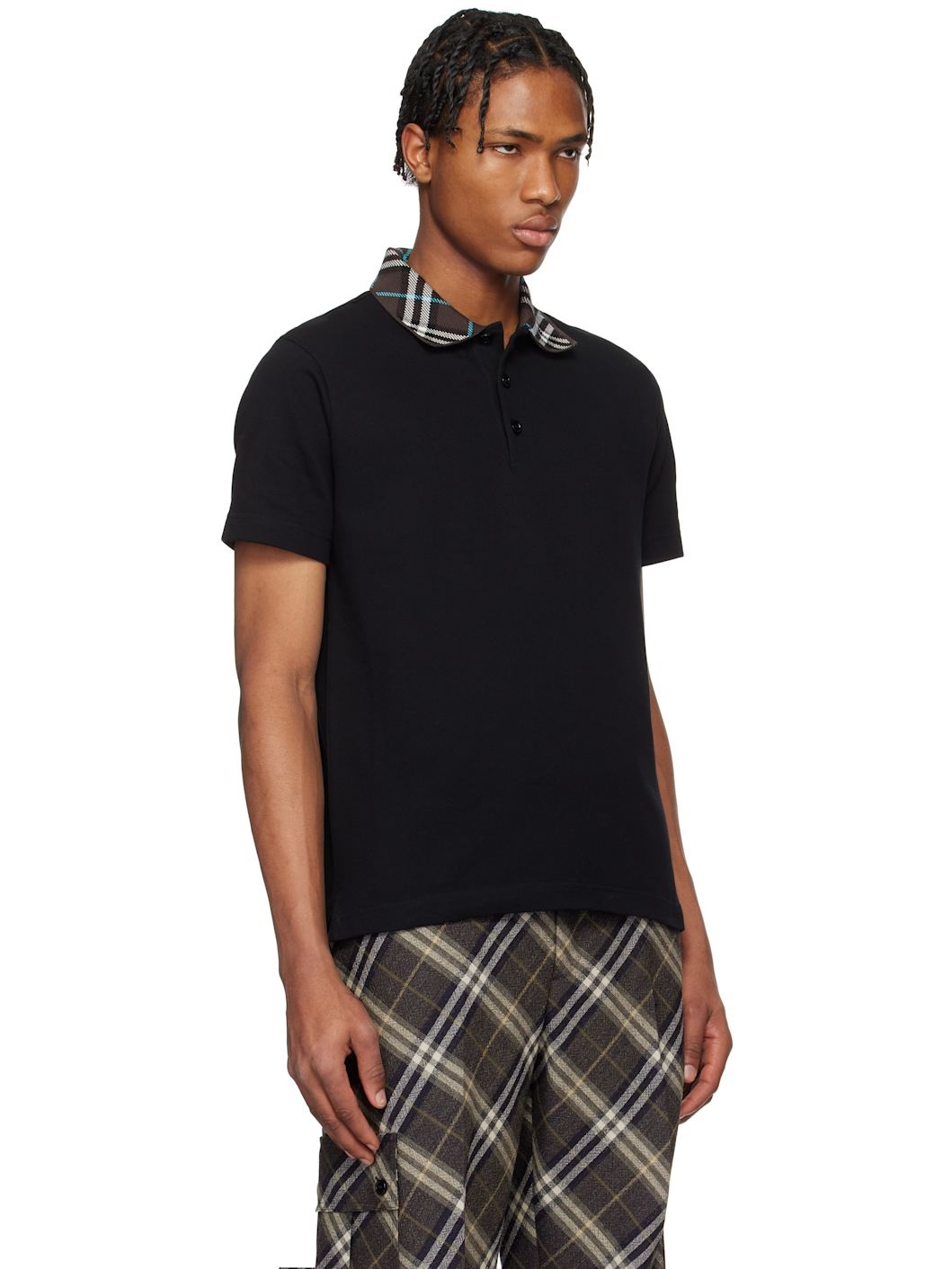 Black Cotton Polo - 2