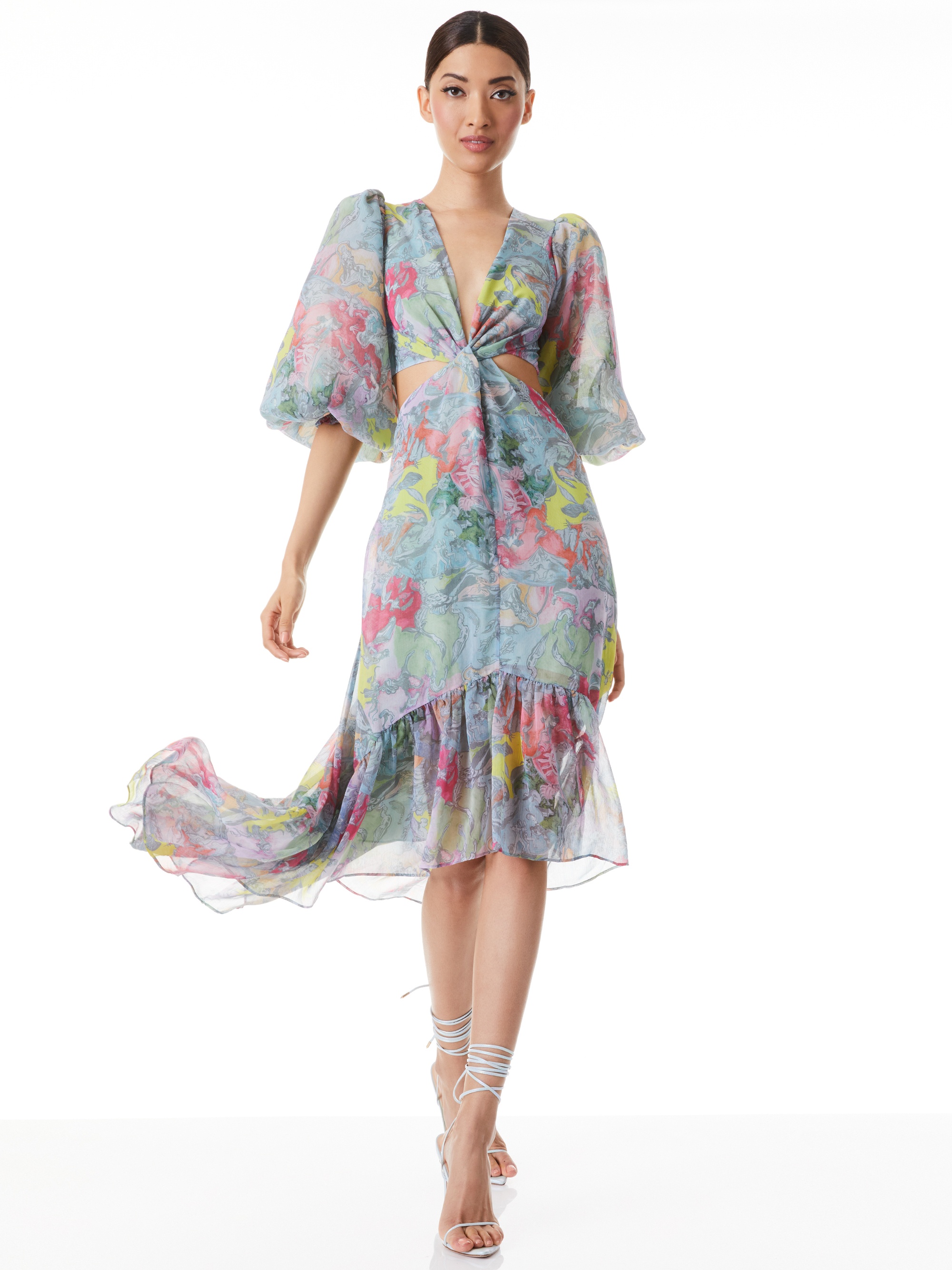 A+O X LOLA SCHNABEL KATIA TWIST FRONT MAXI DRESS - 4