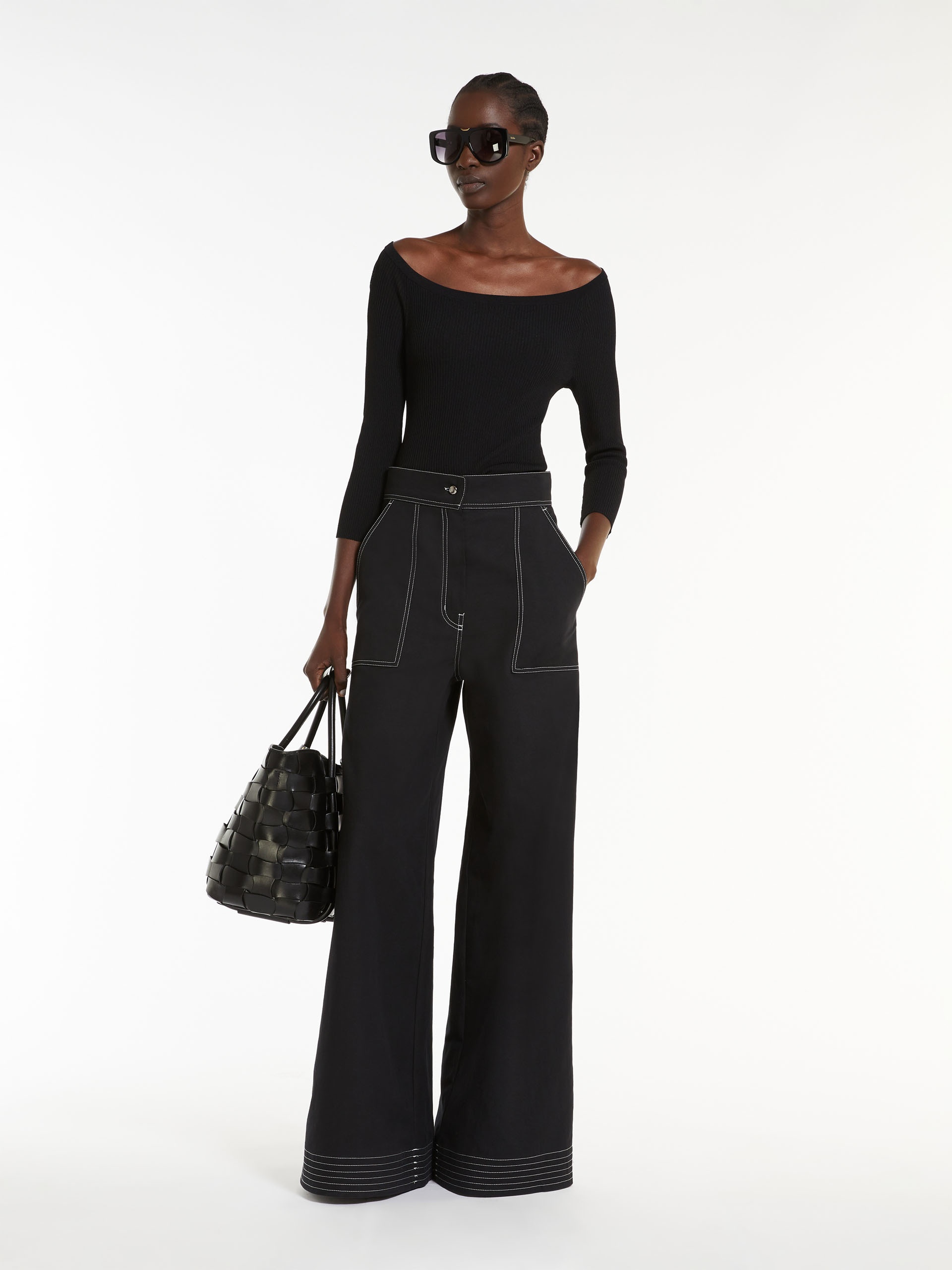 OBOLI Cotton and linen wide trousers - 2