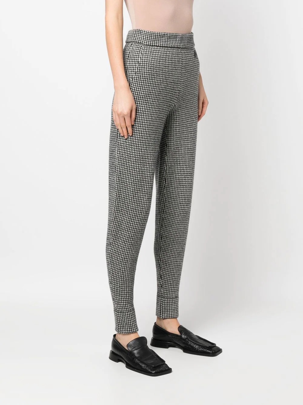 houndstooth-pattern print trousers - 3