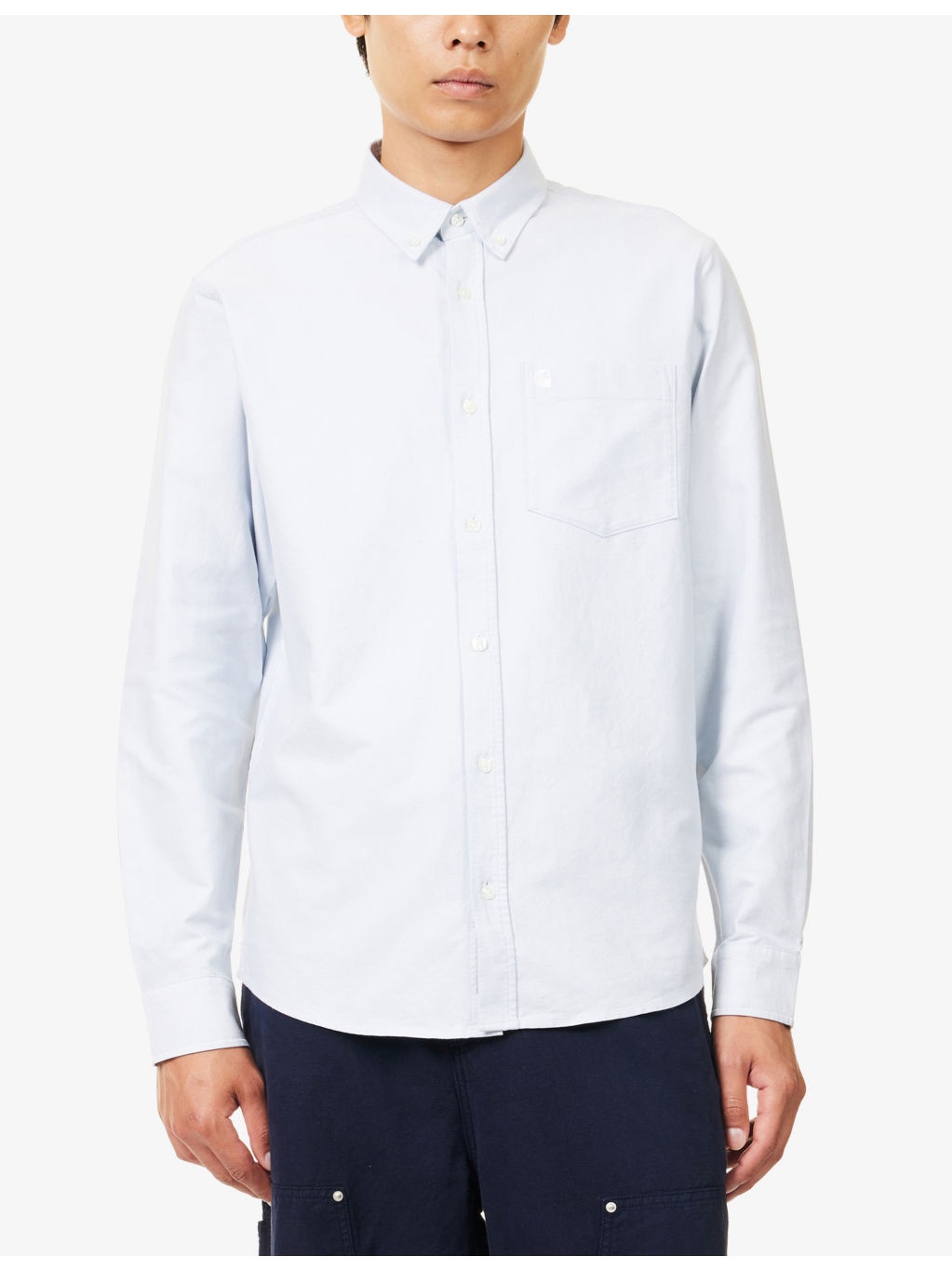 Logo-Embroidered Long-Sleeve Cotton Shirt - 3