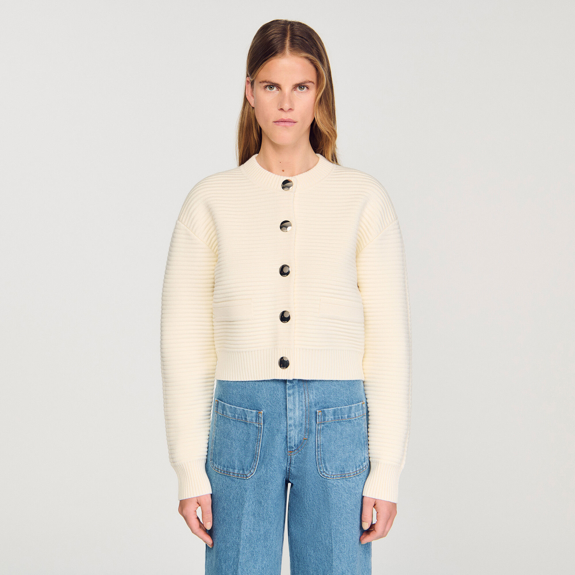 TEXTURED KNIT CARDIGAN - 4
