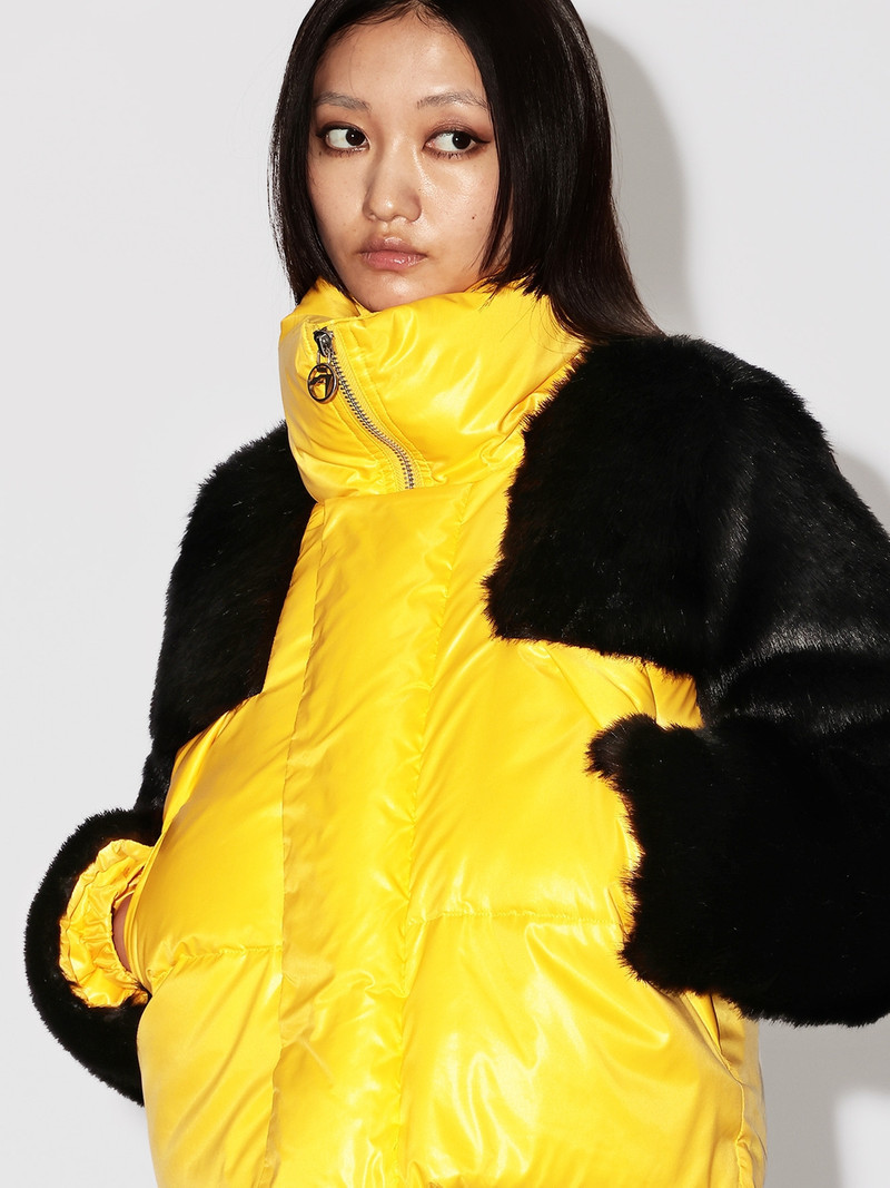 CROPPED FUR PUFFER JACKET 5