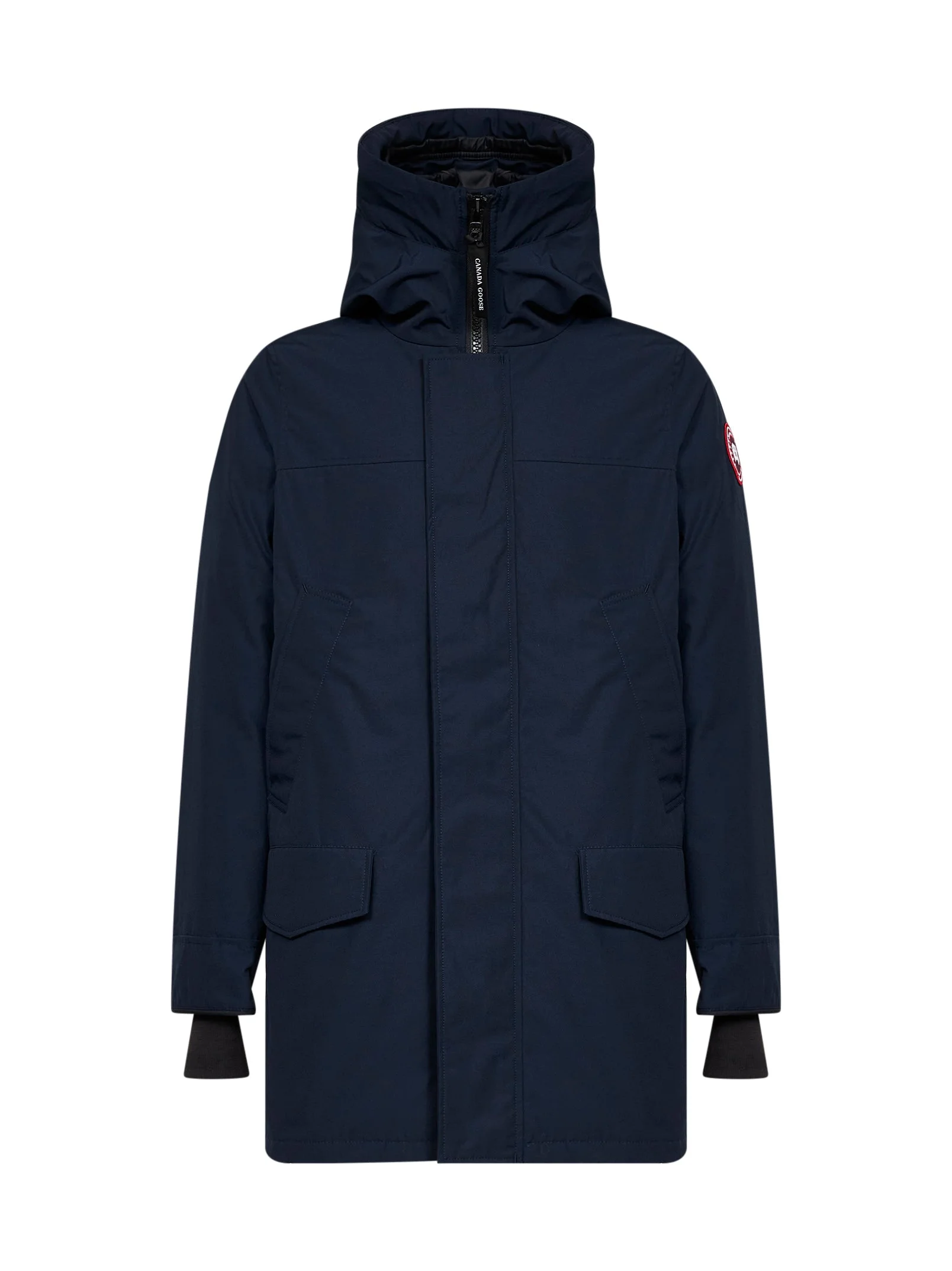 Blue padded hooded Langford parka coat - 1