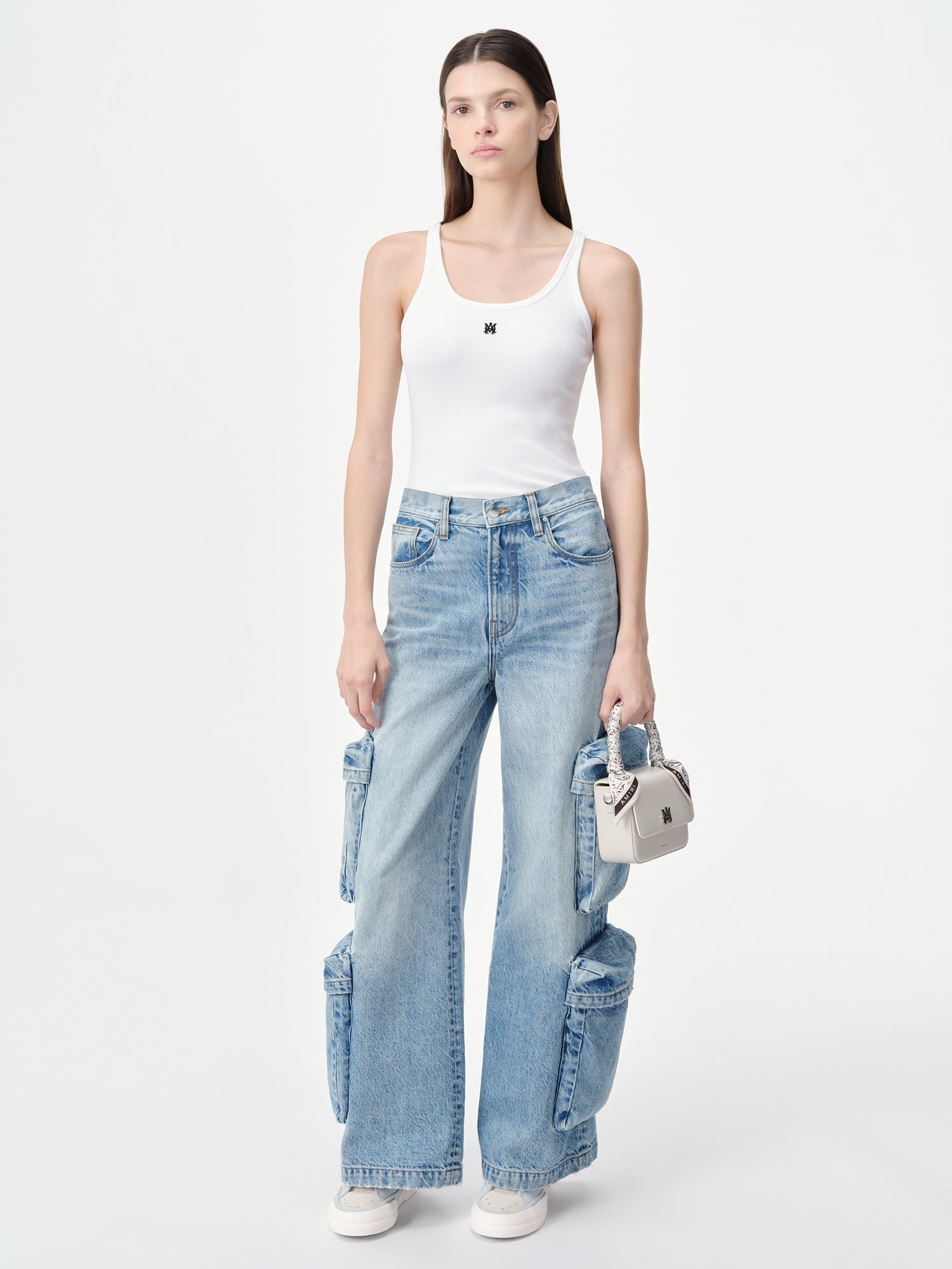 MA EMBROIDERED RIBBED TANK - 2