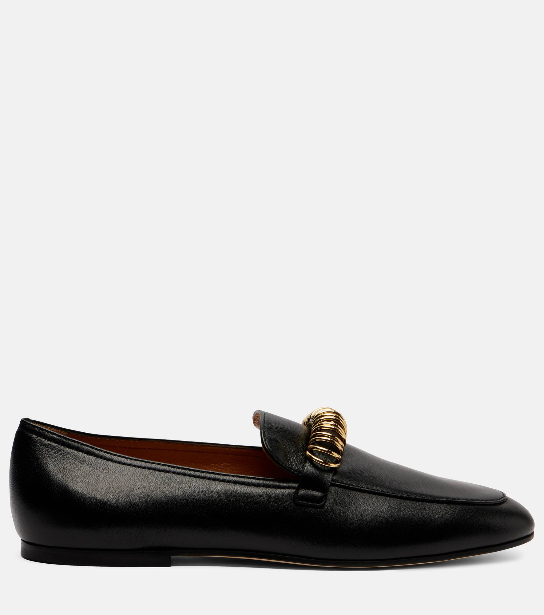Embellished leather loafers - 4