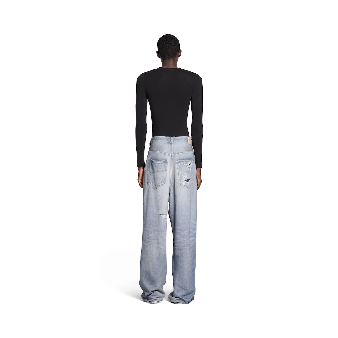 Men's Trompe L'œil Pants in Blue - 4