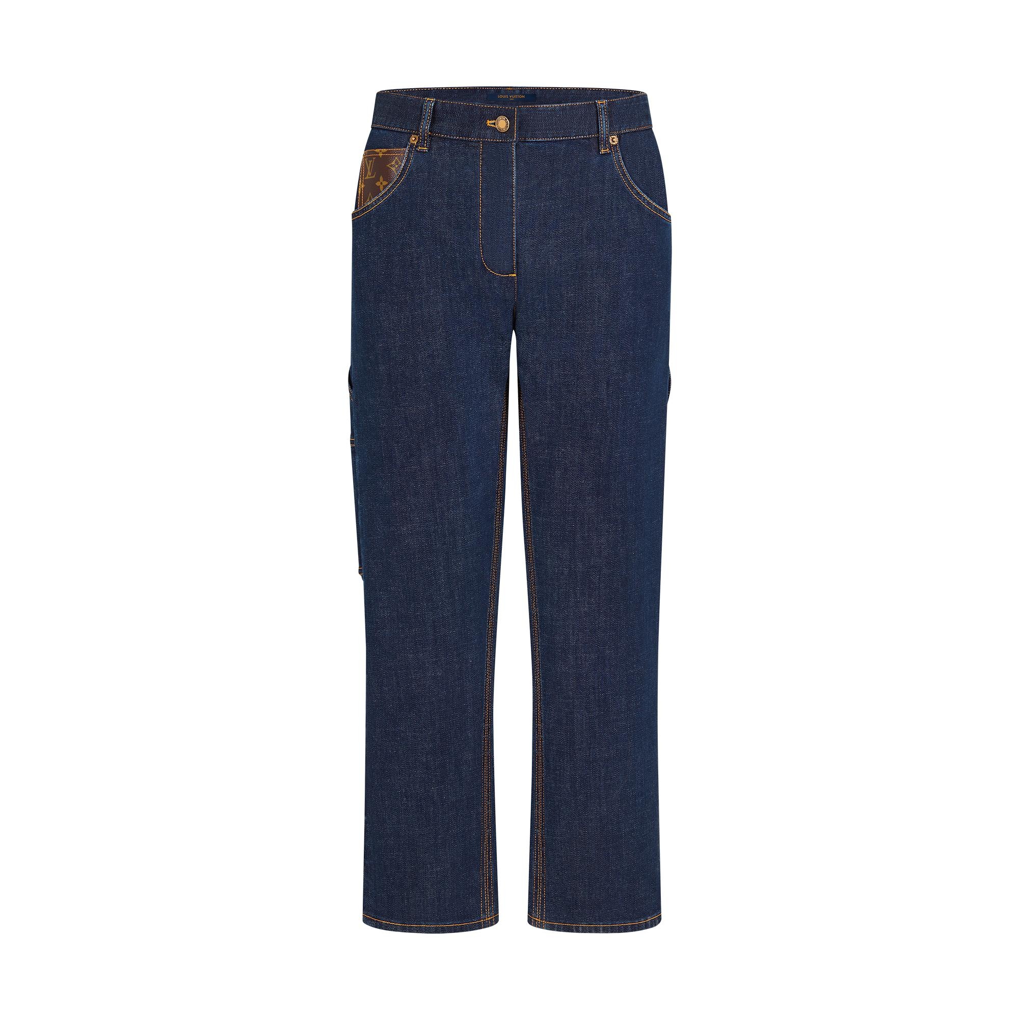 Workwear-Inspired Indigo Denim Jeans  - 1