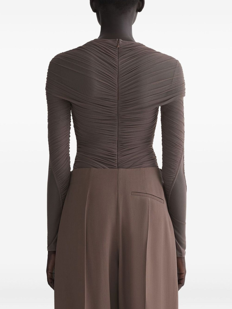 MUGLER gathered long-sleeve T-shirt outlook