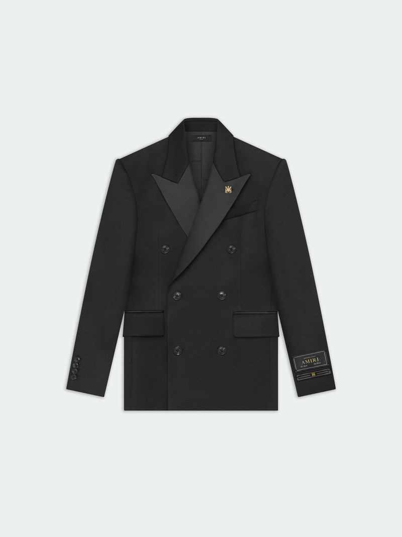 DOUBLE BREAST TUXEDO JACKET-BLACK 1