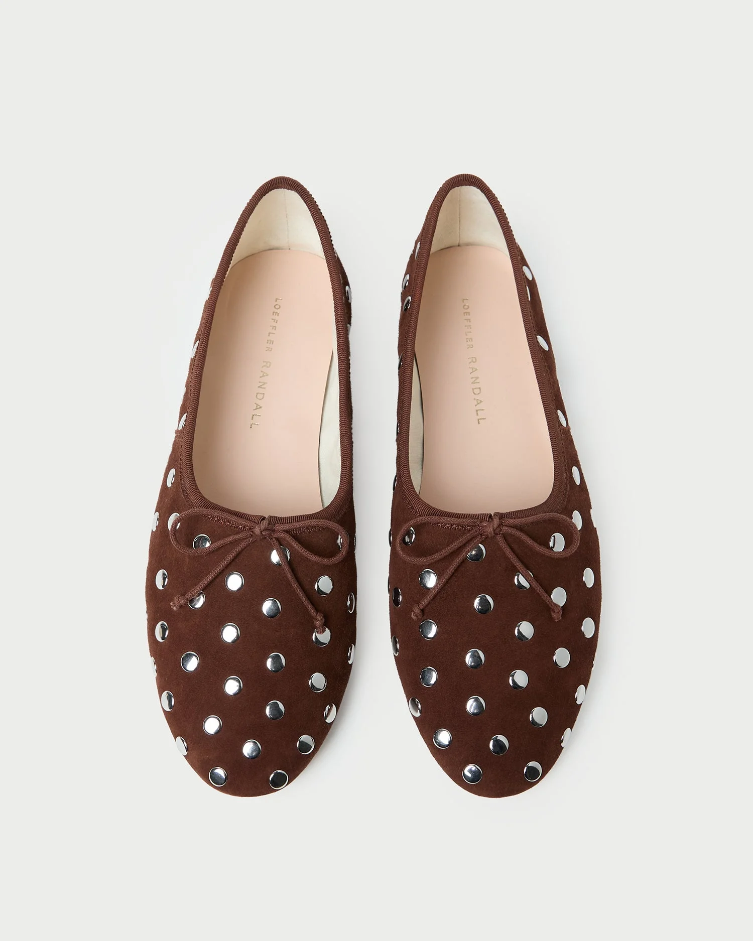 Landon Espresso/Silver Suede Ballet Flat - 1