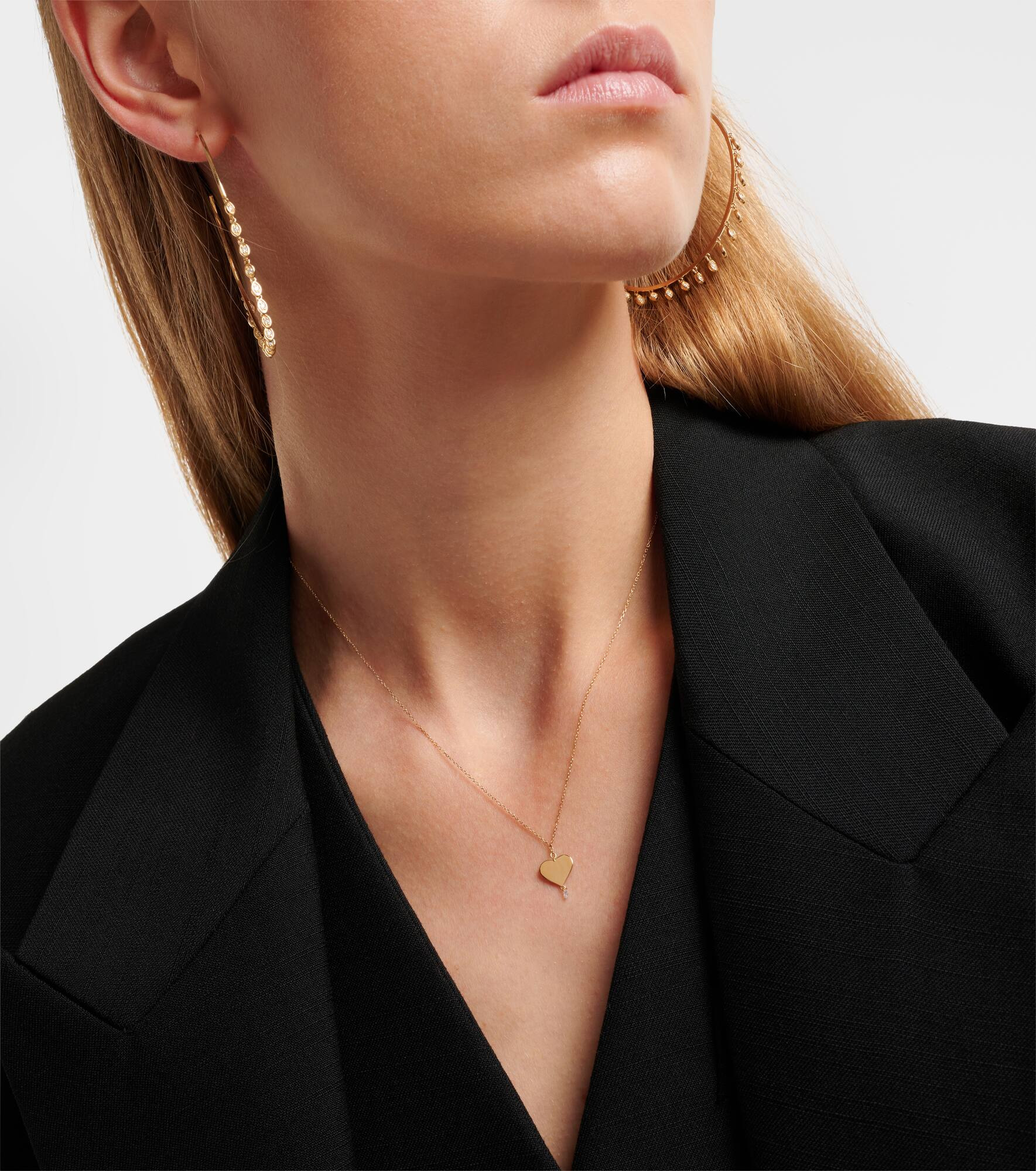 18kt gold necklace with diamond - 3