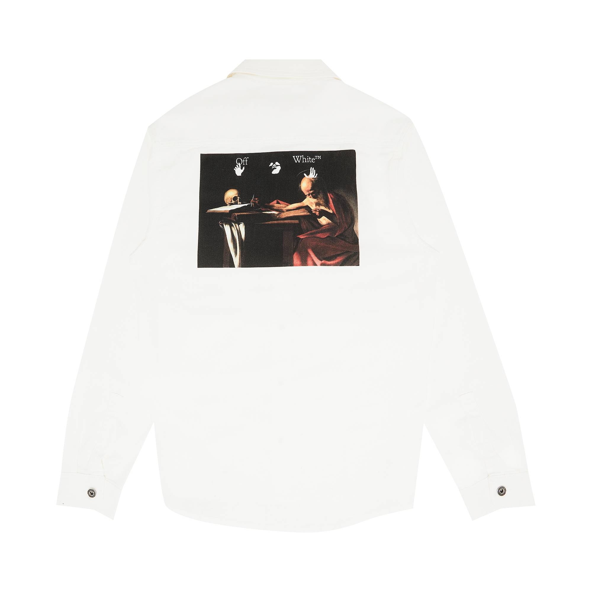 Off-White Caravag Paint Denim Shirt 'White' - 2