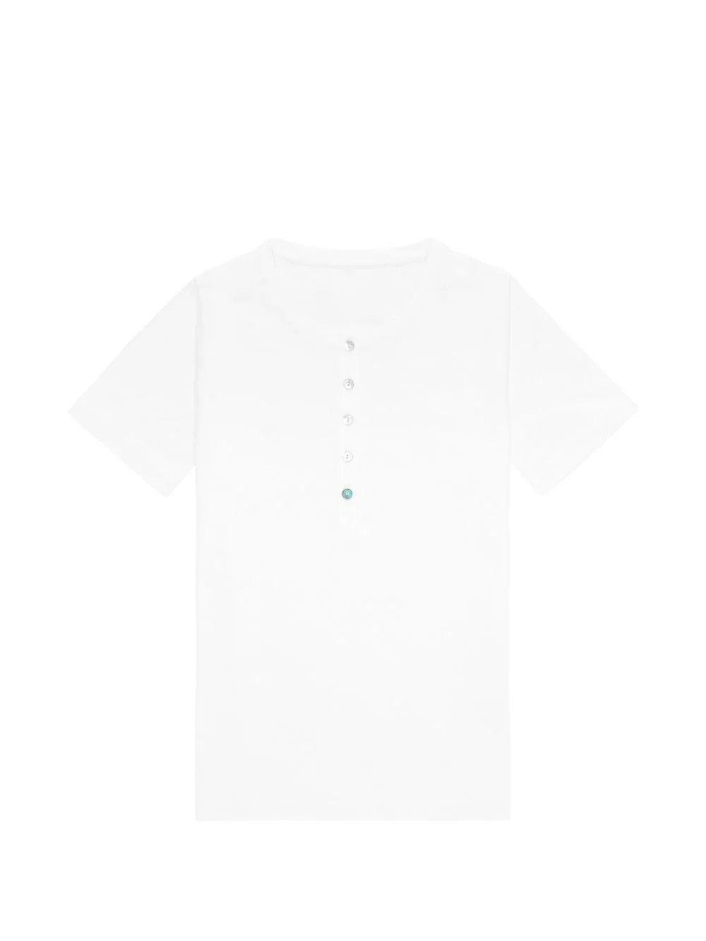 Coralie mother-of-pearl button T-shirt - 1