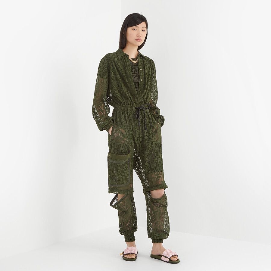 Green lace jumpsuit - 5