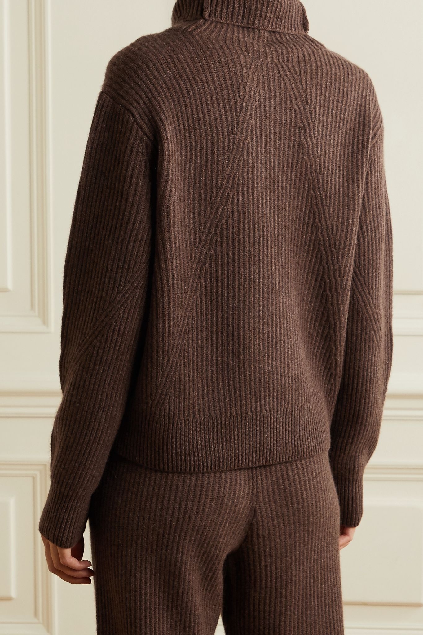 Pierce ribbed cashmere turtleneck sweater - 3