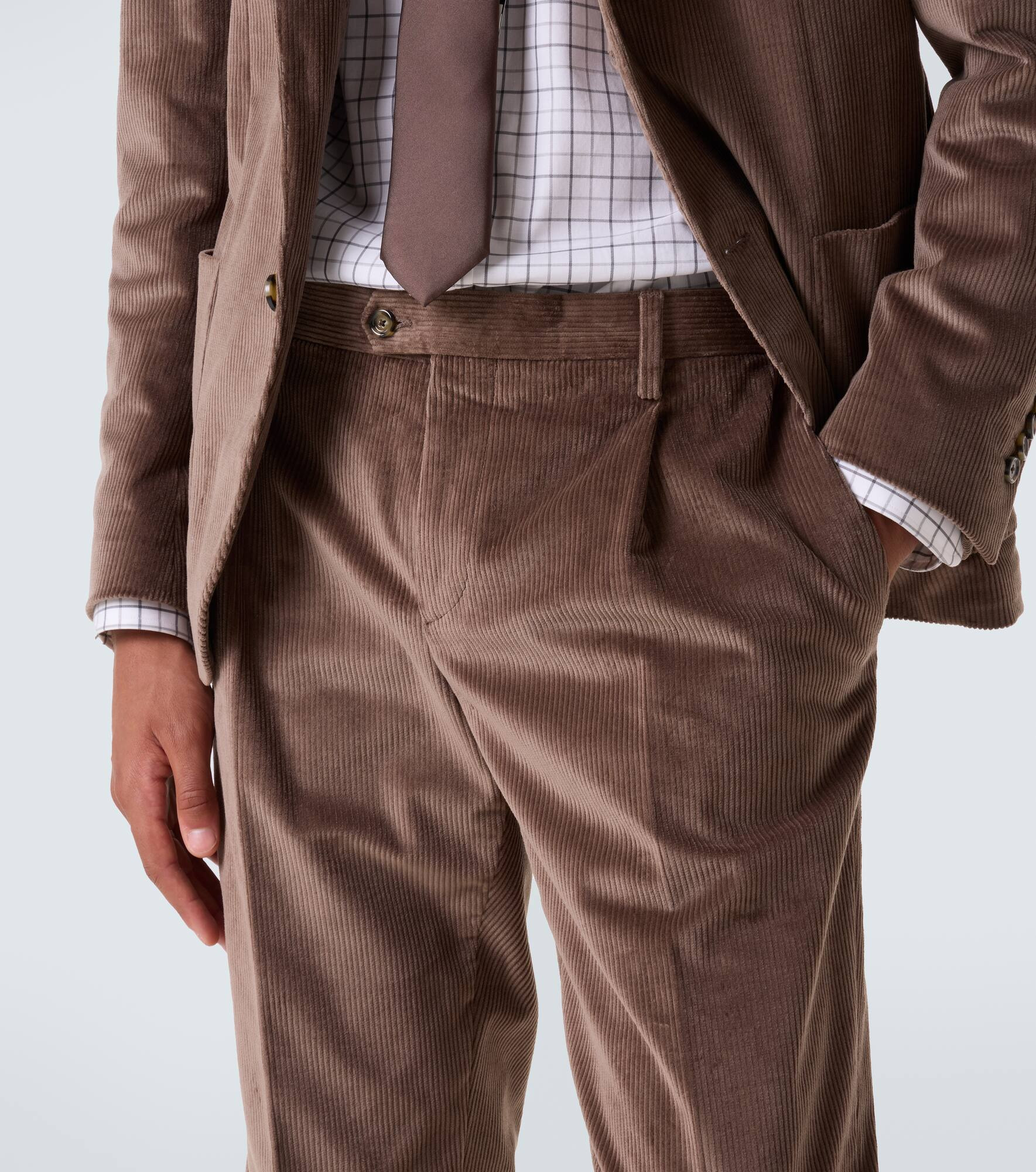 Cotton corduroy suit pants - 5