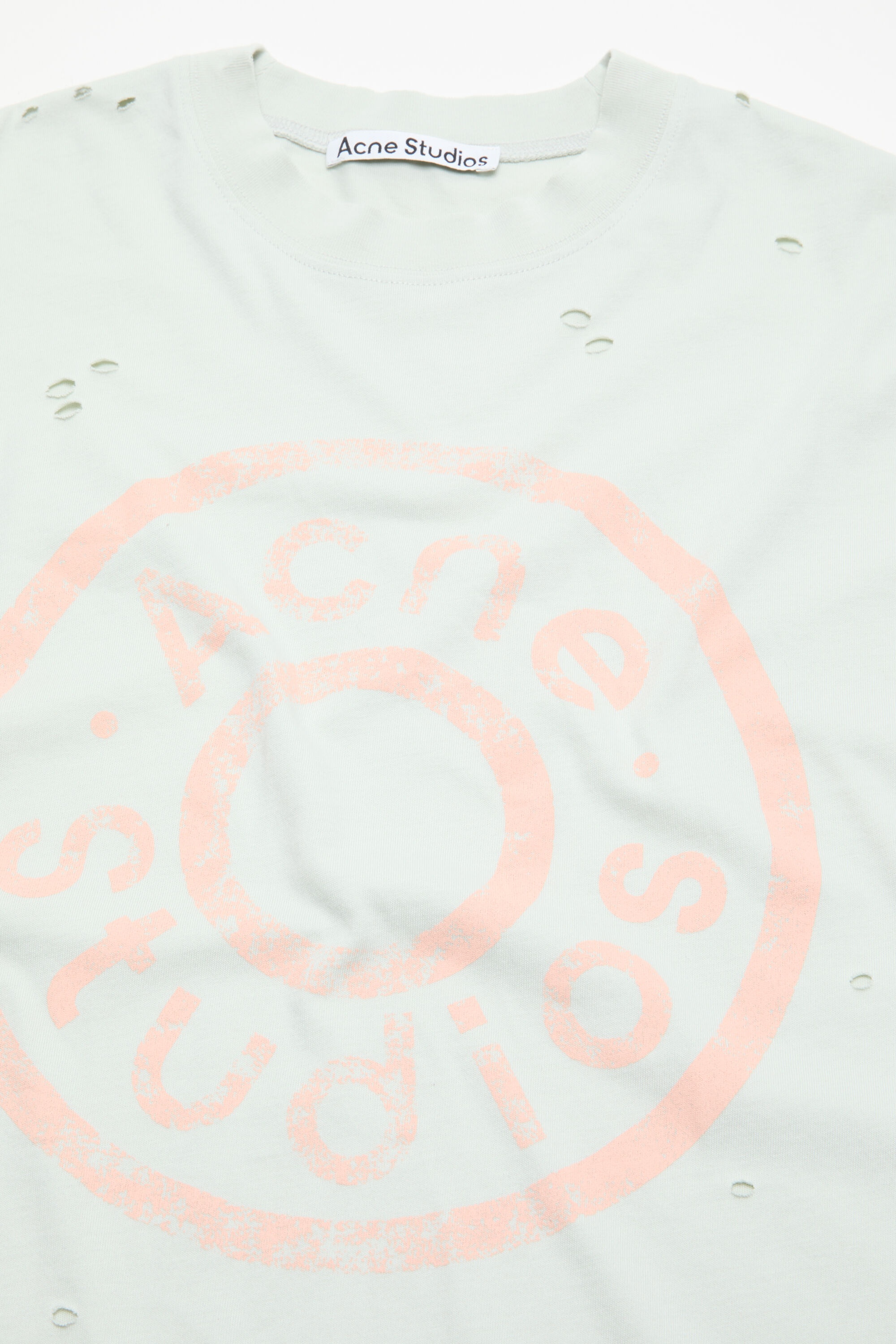 Distressed logo t-shirt - Ice blue - 3