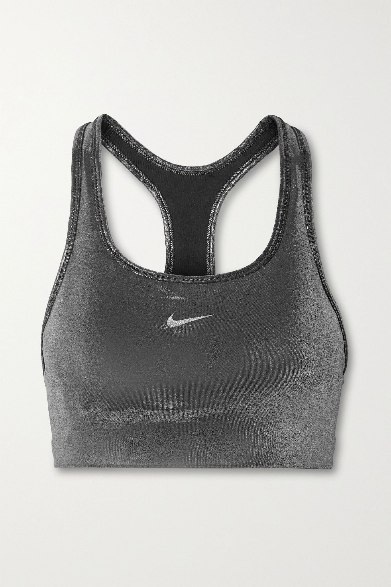 Icon Clash cutout metallic stretch sports bra - 1