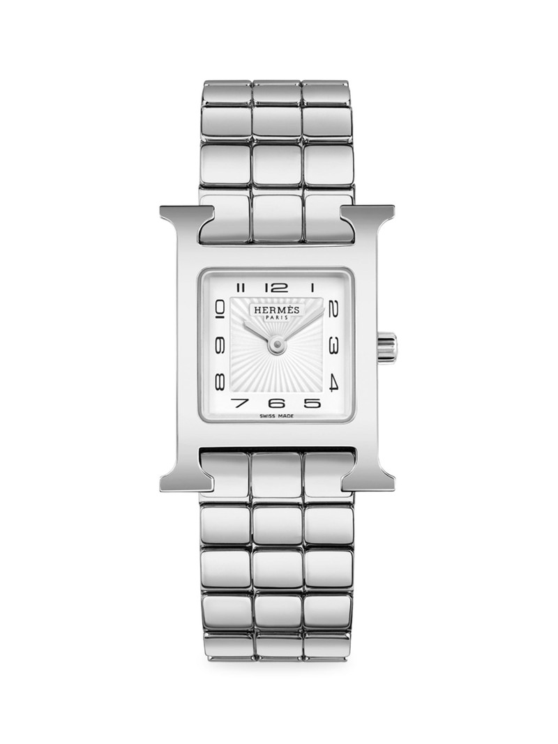 Women's Heure H 25MM Stainless Steel Bracelet Watch - Silver 1