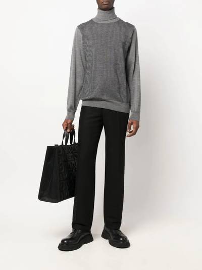 Canali ribbed-knit roll-neck jumper outlook