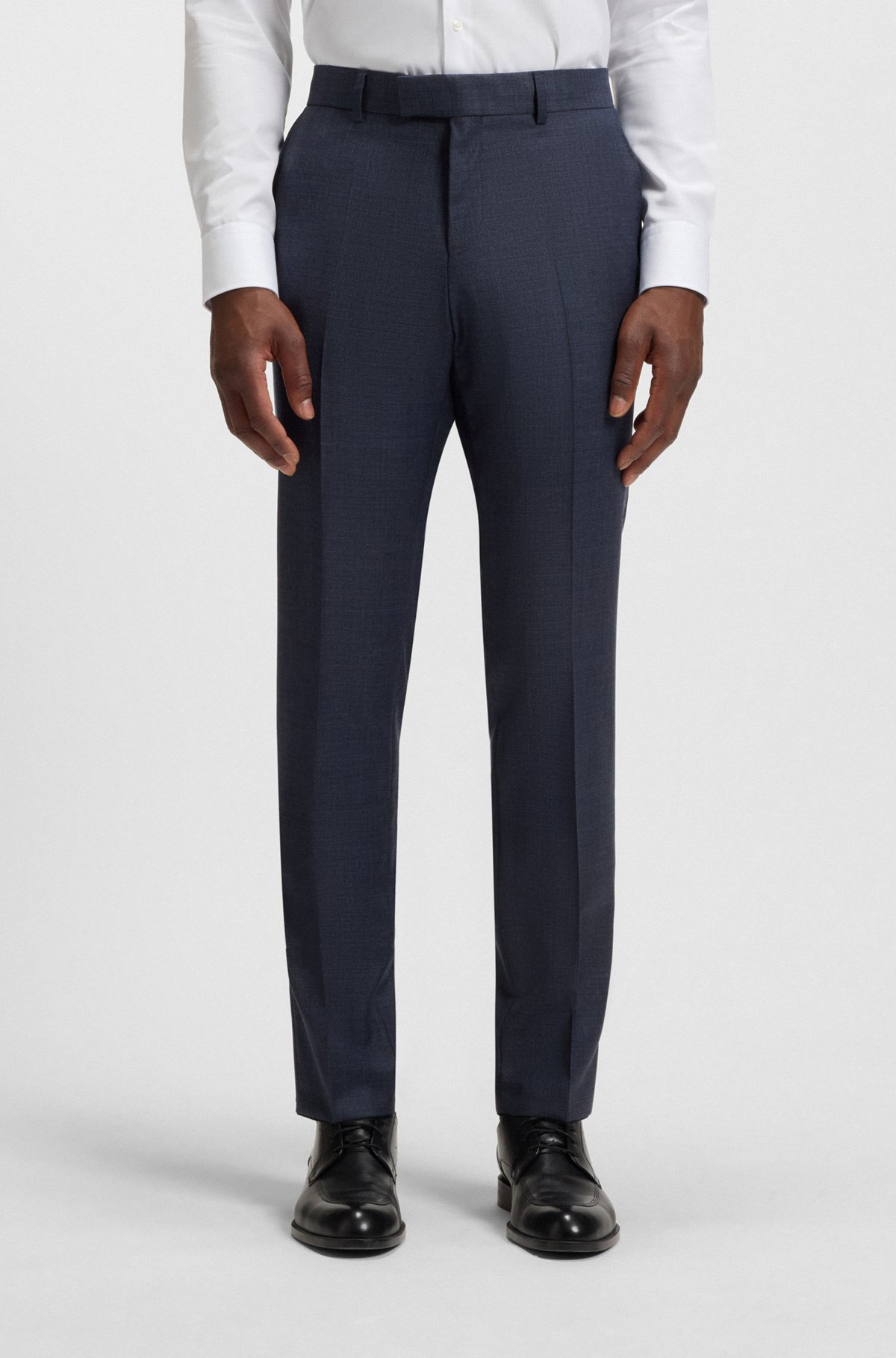 THREE-PIECE SLIM-FIT SUIT IN PATTERNED STRETCH WOOL - 6