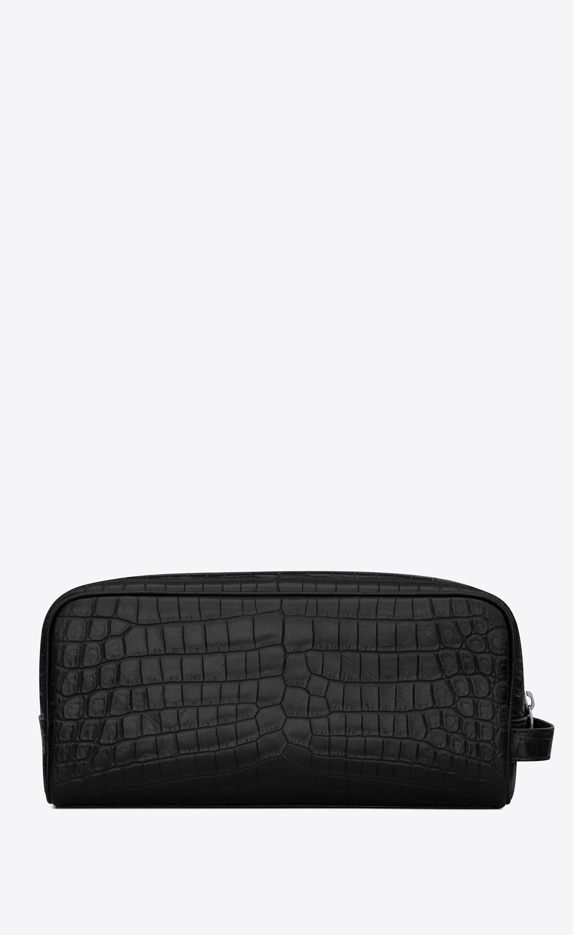 grooming case in crocodile-embossed matte leather - 2