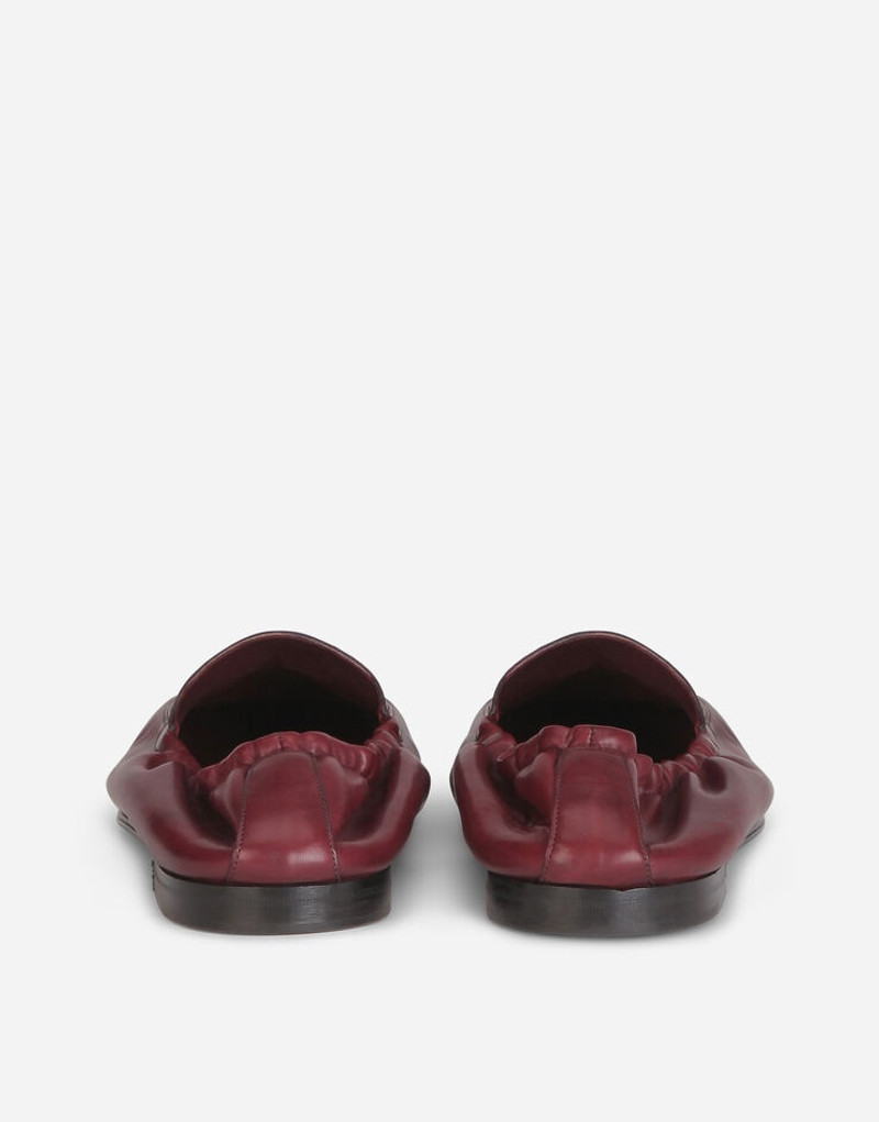 Dolce & Gabbana Calfskin loafers with DG coat of arms embroidery outlook