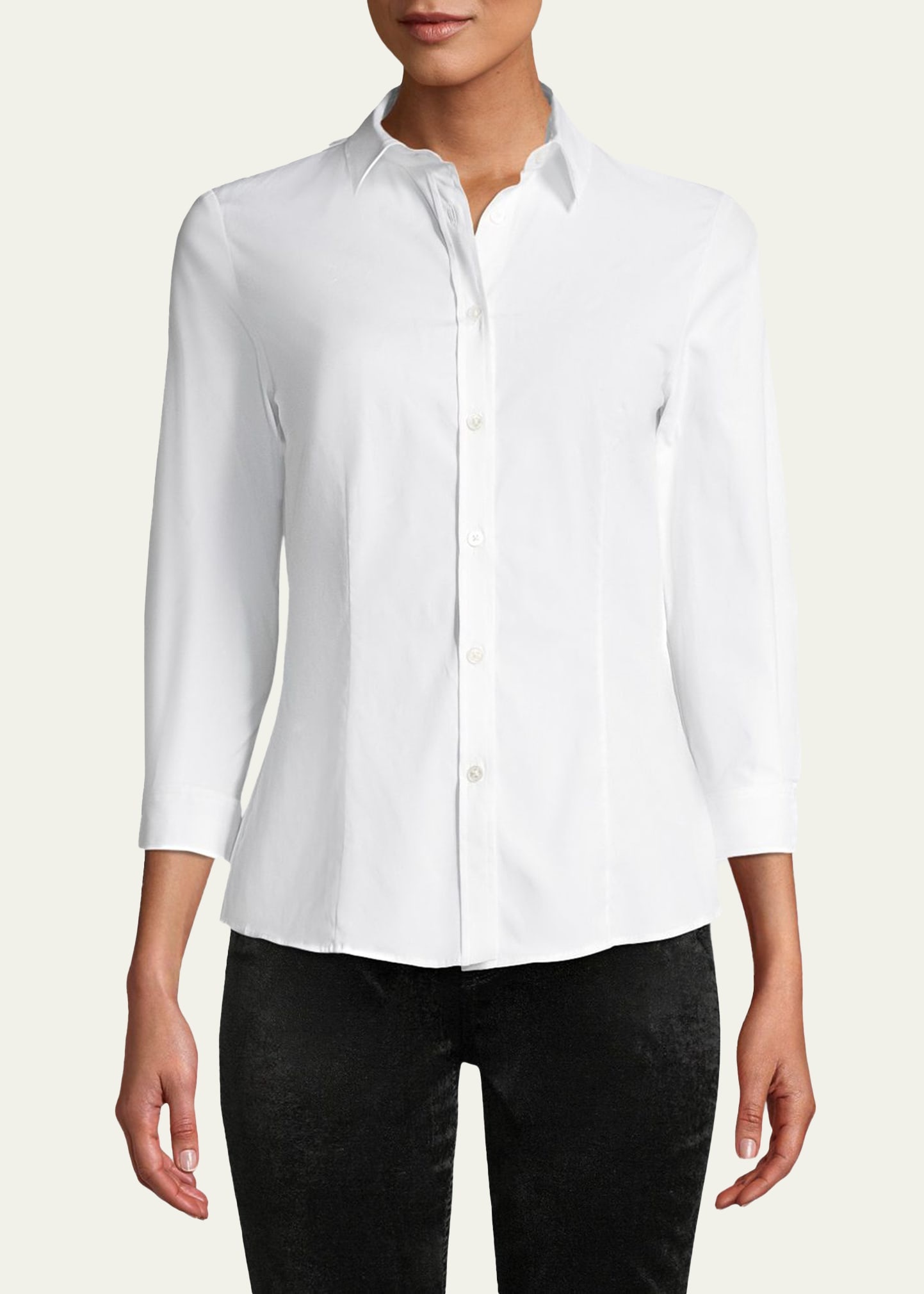 Classic Cotton Button-Front Shirt - 4