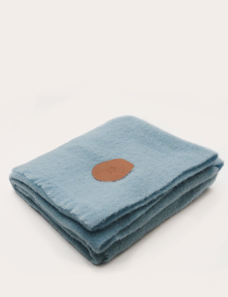 WOOL BLANKET LIGHT BLUE - 1