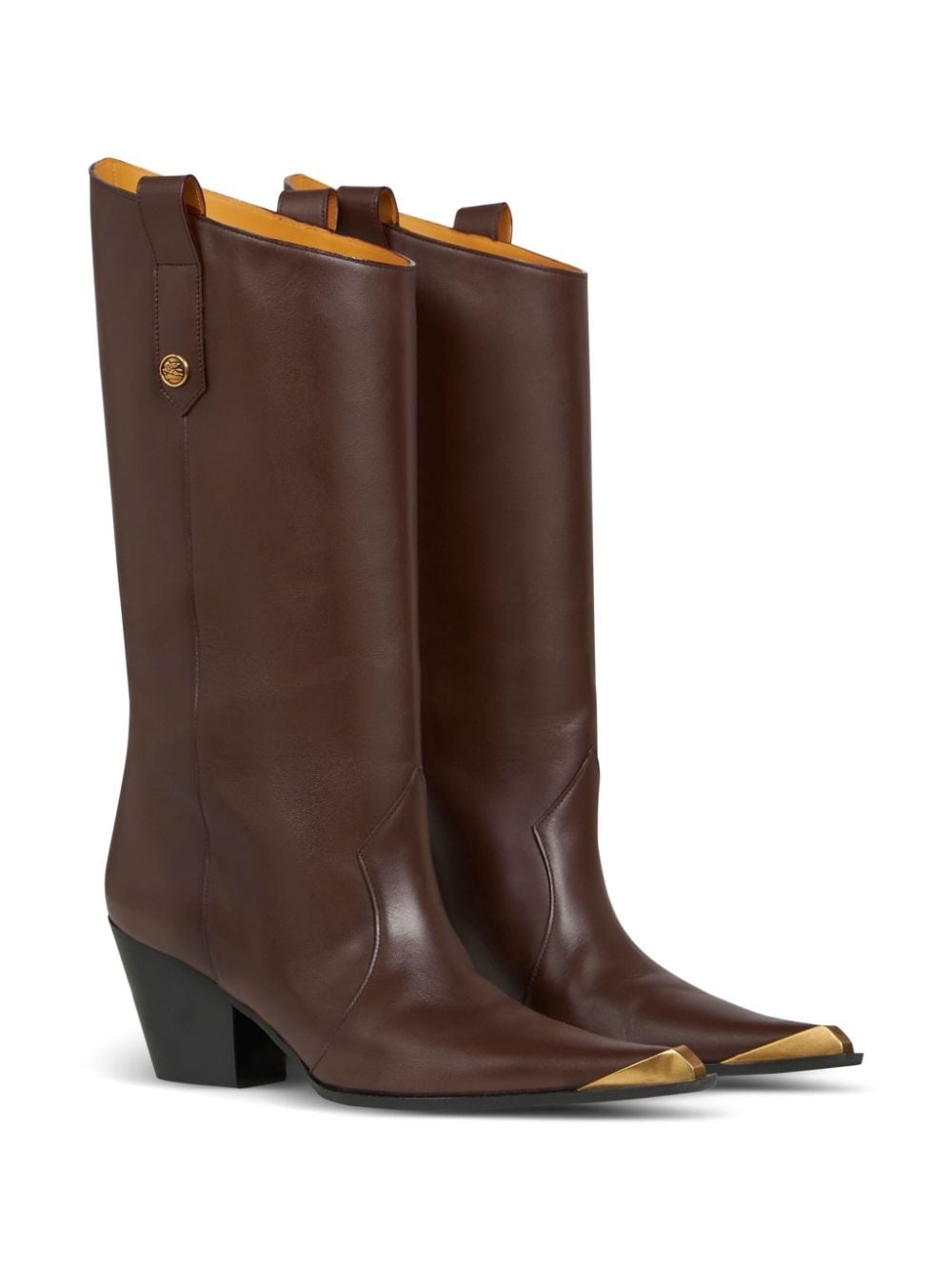 pointed-toe leather boots - 2