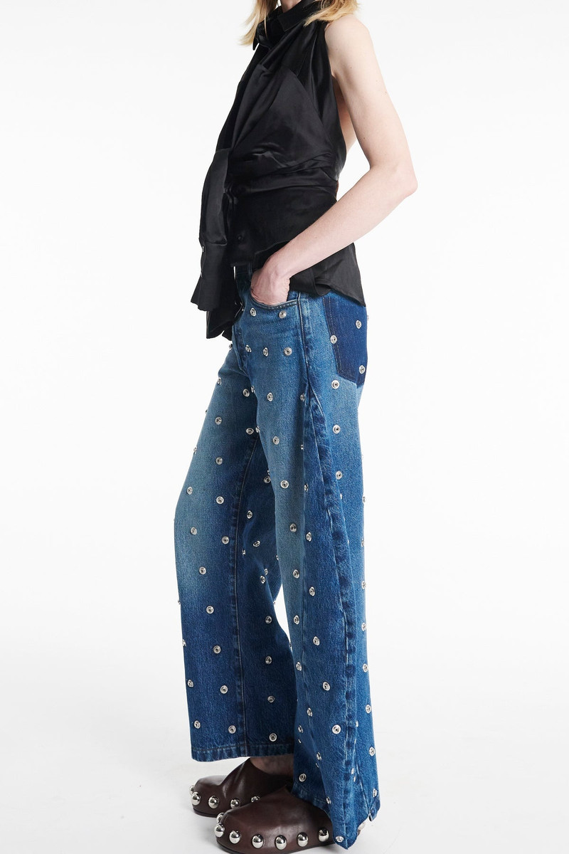 A.W.A.K.E. MODE DECONSTRUCTED SHIRT HALTERNECK TOP BLACK outlook