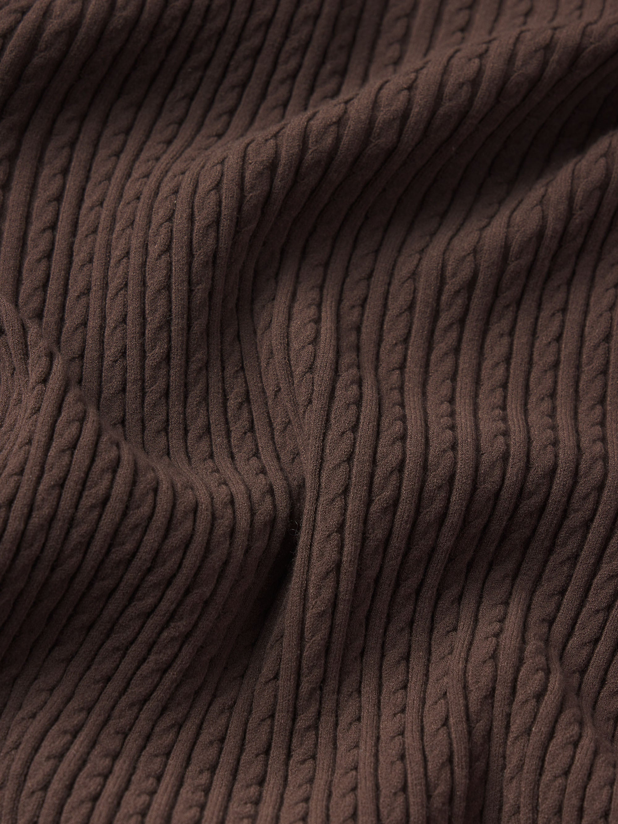 The Fine Cable Sweater in Coffee - 6