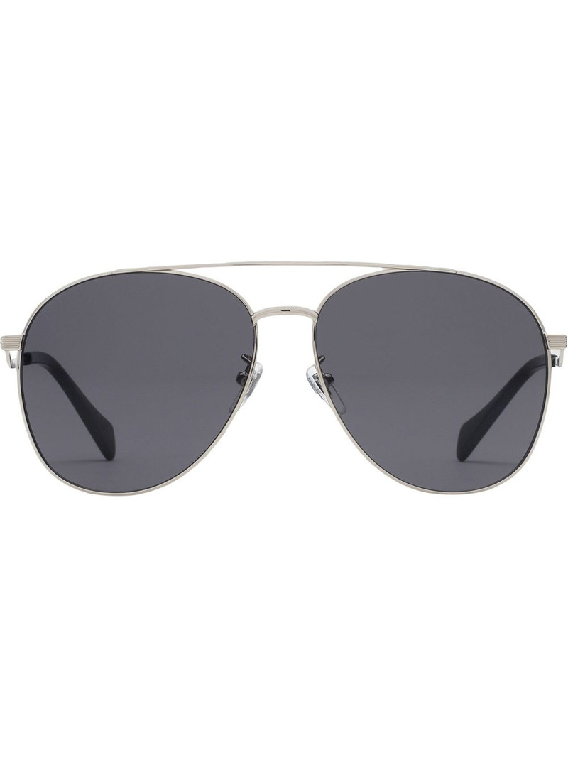 logo-engraved pilot-frame sunglasses - 1