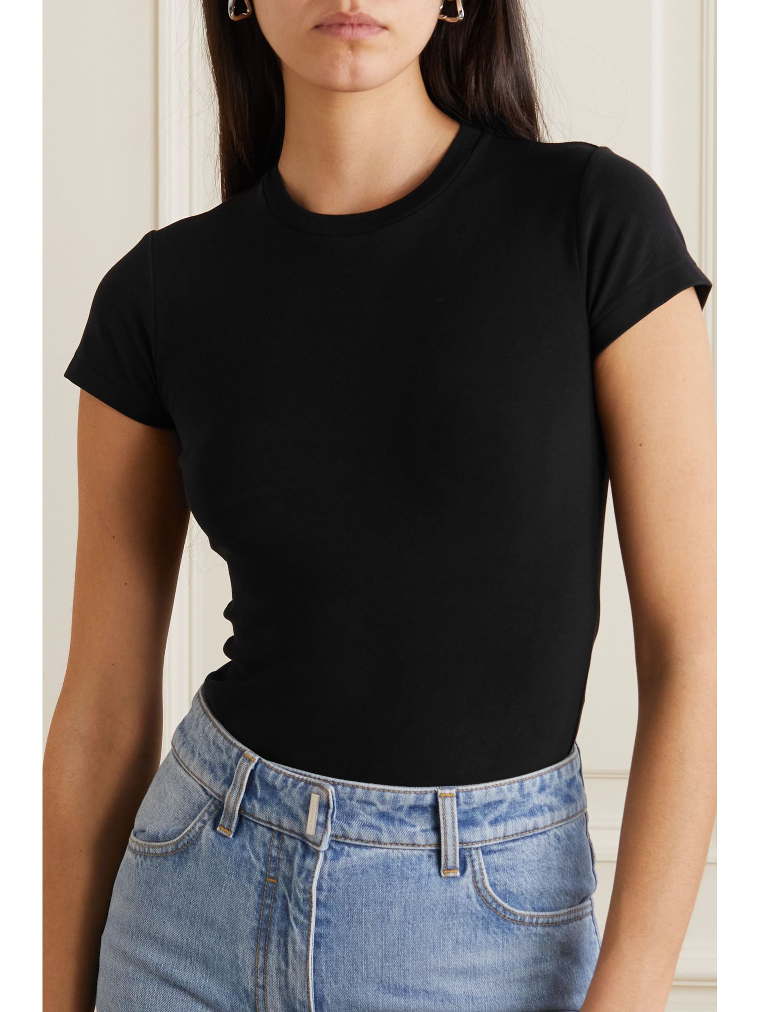 Stretch-cotton jersey bodysuit Black - 3