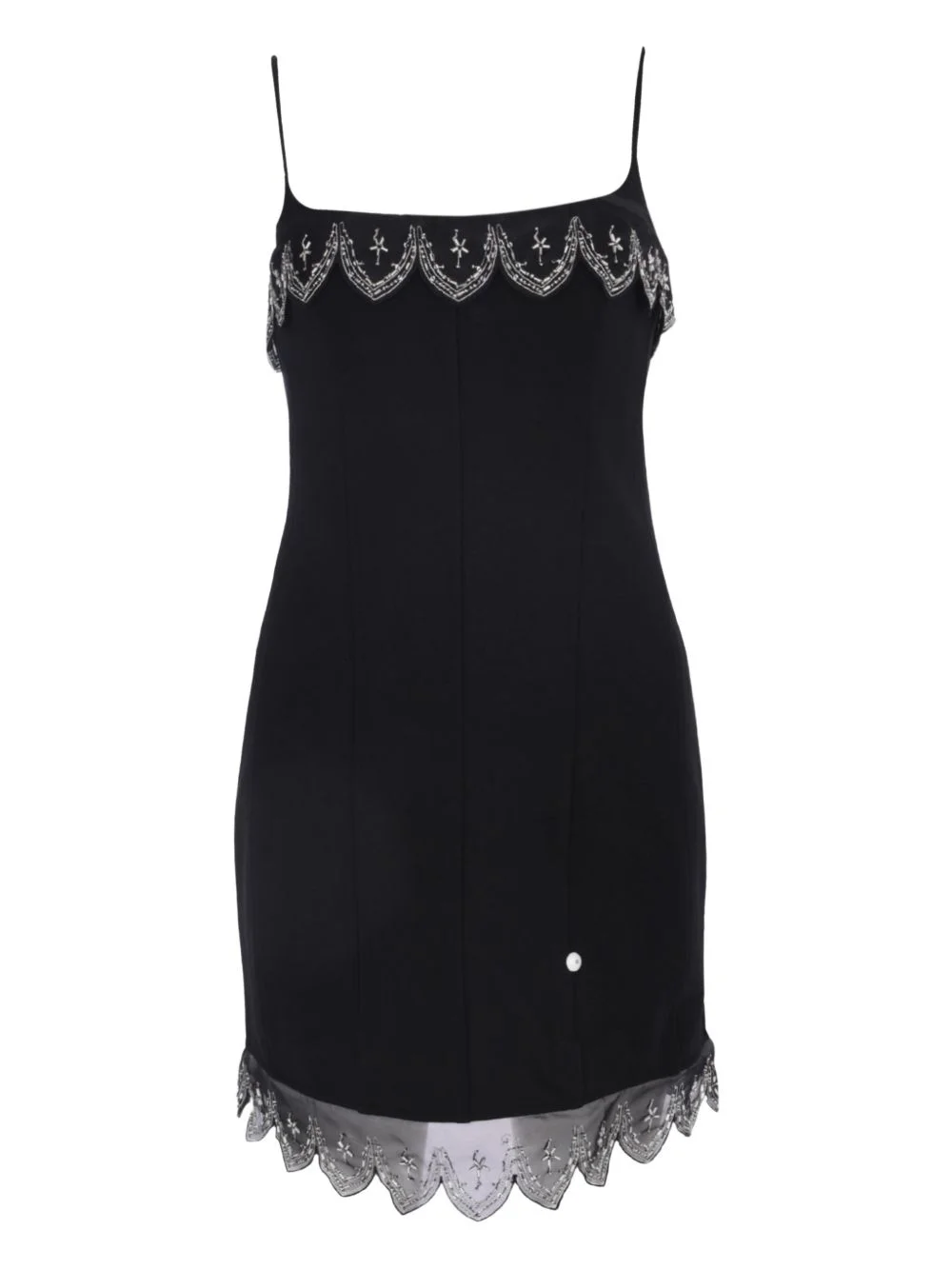 Colette beaded-trim mini dress - 1