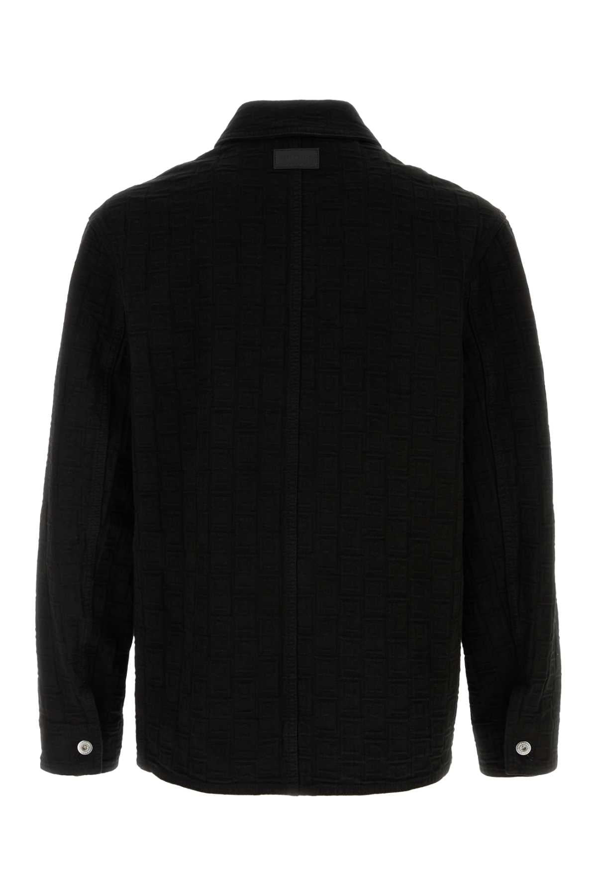 Salvatore Ferragamo Men Black Denim Shirt - 2