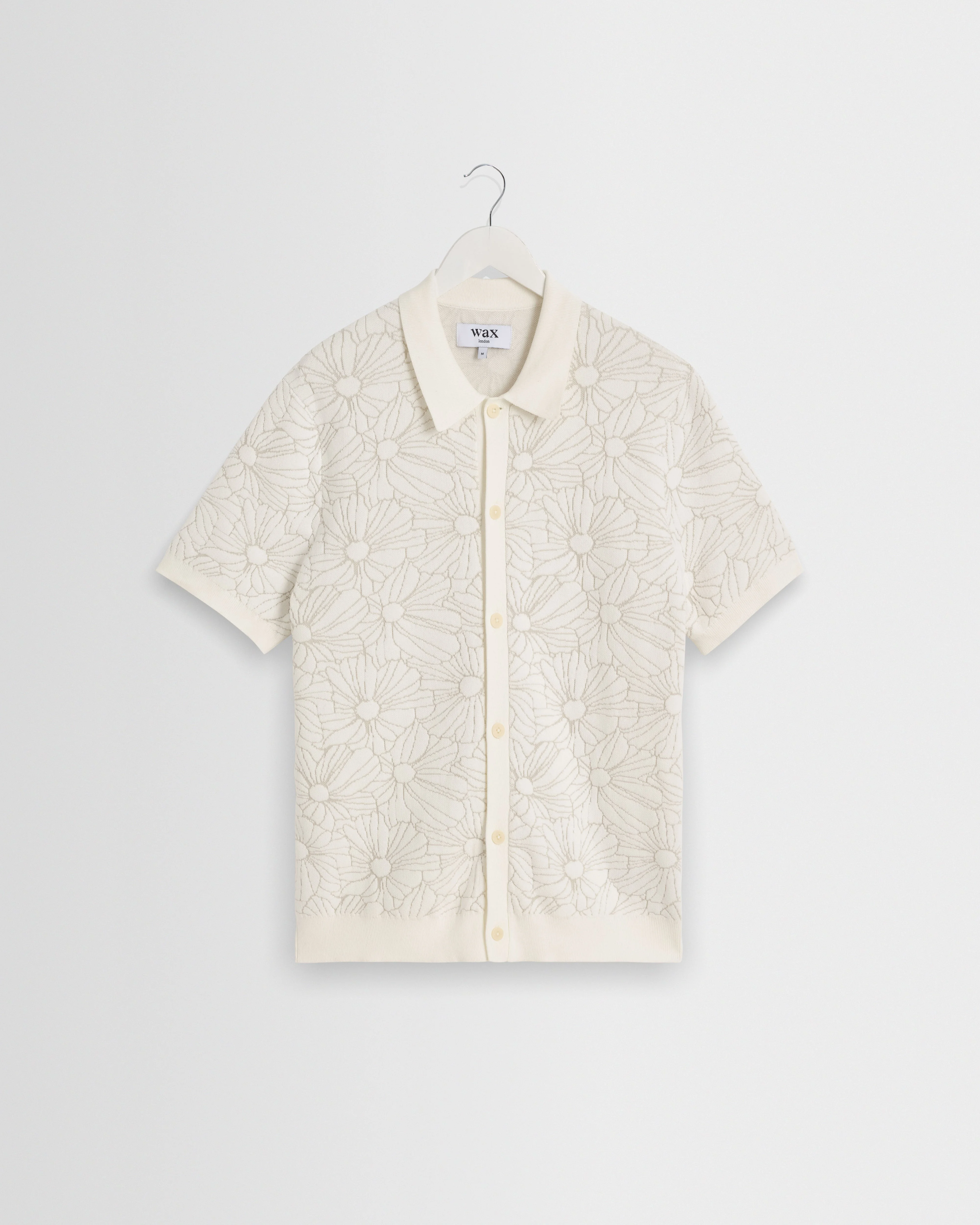 Tellaro - Ecru Flower Jacquard Shirt - 1