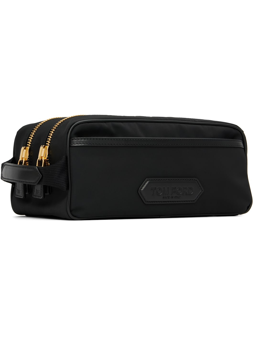 Black Canvas Double Zip Toiletry Bag - 2