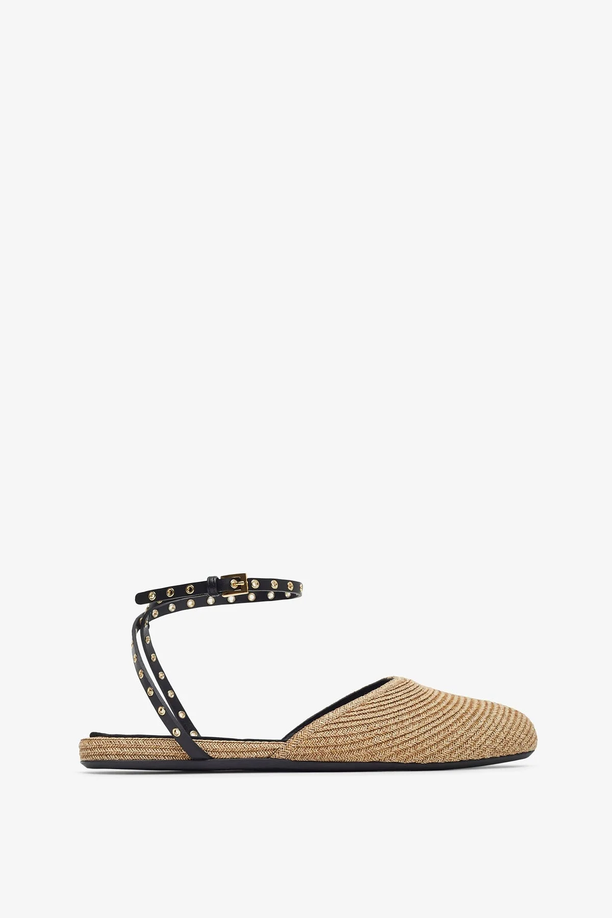Paper straw nature flat sandals - 1