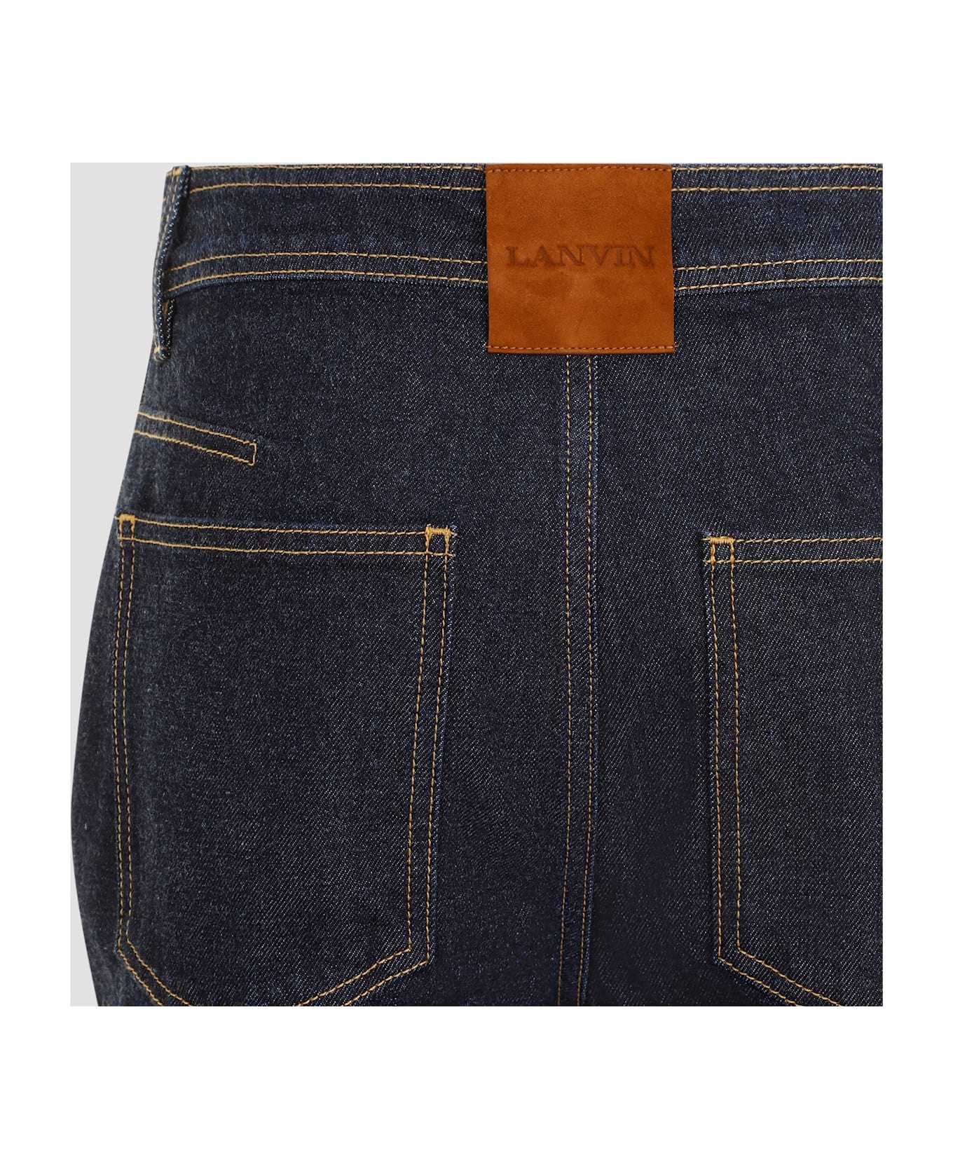 Wide Leg Denim Trousers - 5
