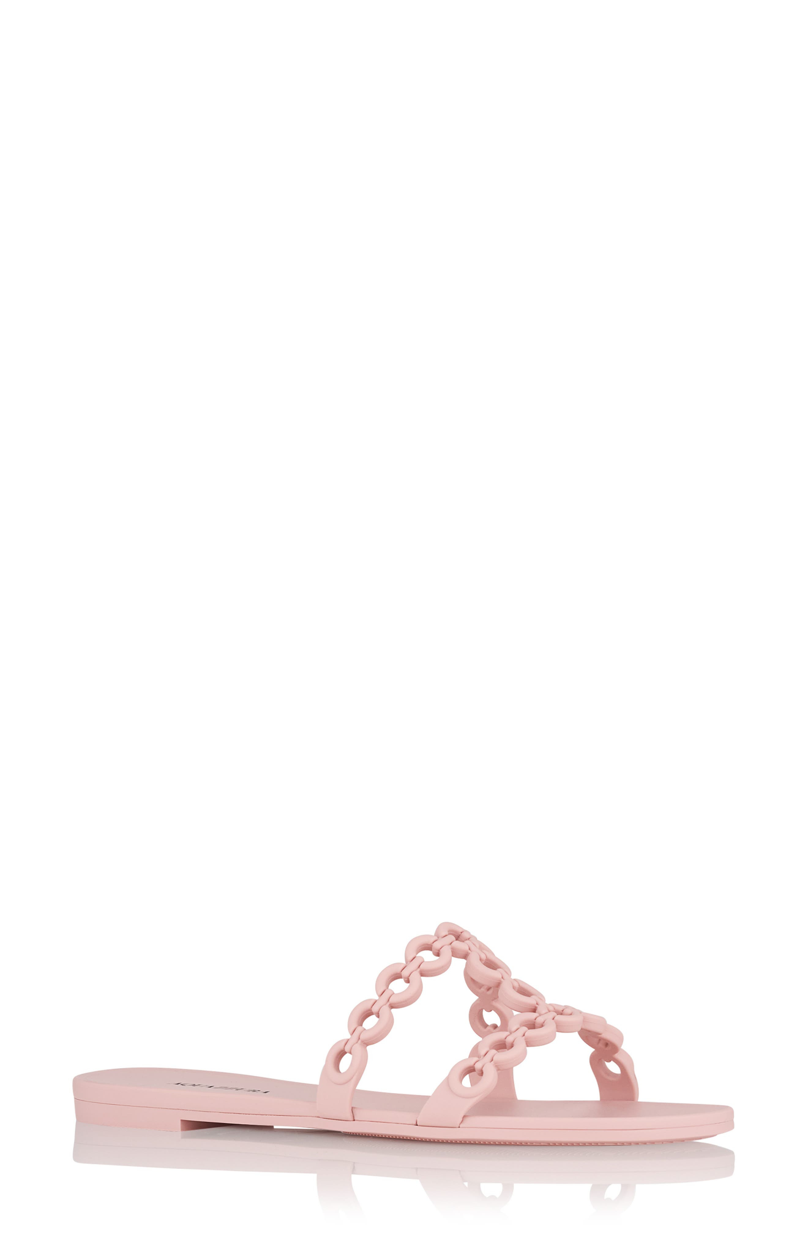 Aquazzura Infinity Chain Jelly Slide Sandal in Mademoiselle Pink at Nordstrom - 1