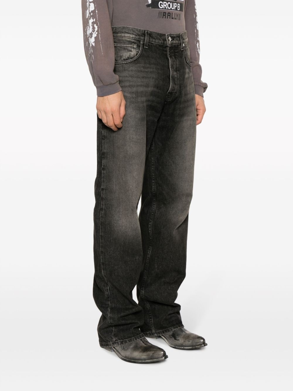 mid-rise wide-leg jeans - 3