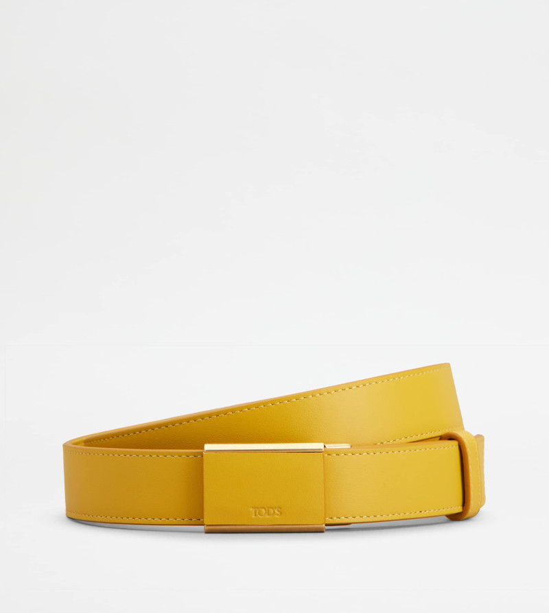 BELT IN LEATHER - YELLOW 1