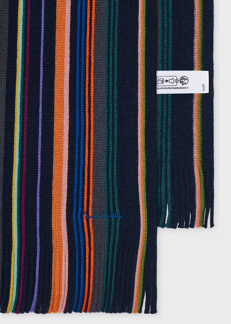 Paul Smith Multicolour Merino Wool Stripe Scarf outlook