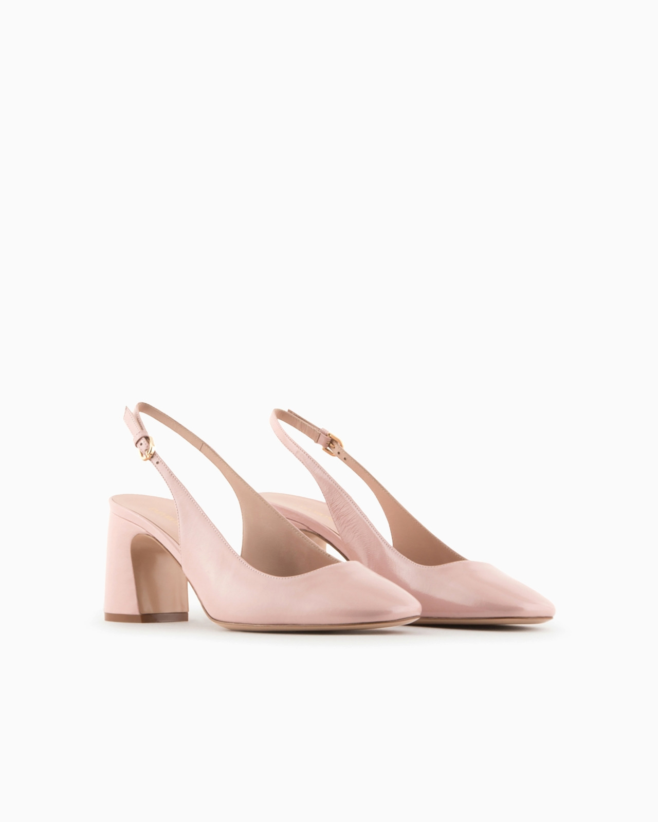 Patent leather slingback court shoes - 2