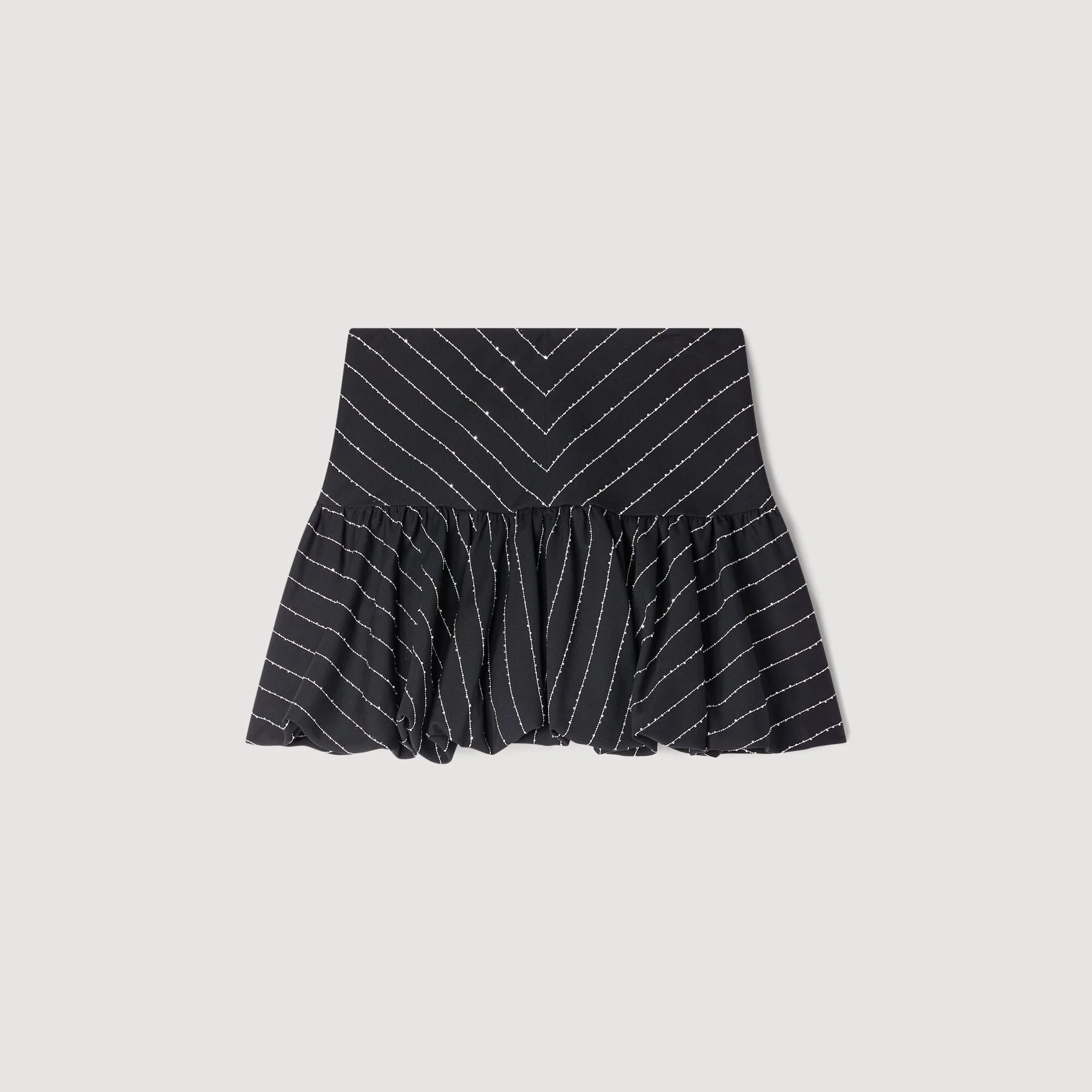 MINI STRIPED SEQUIN SKIRT - 1