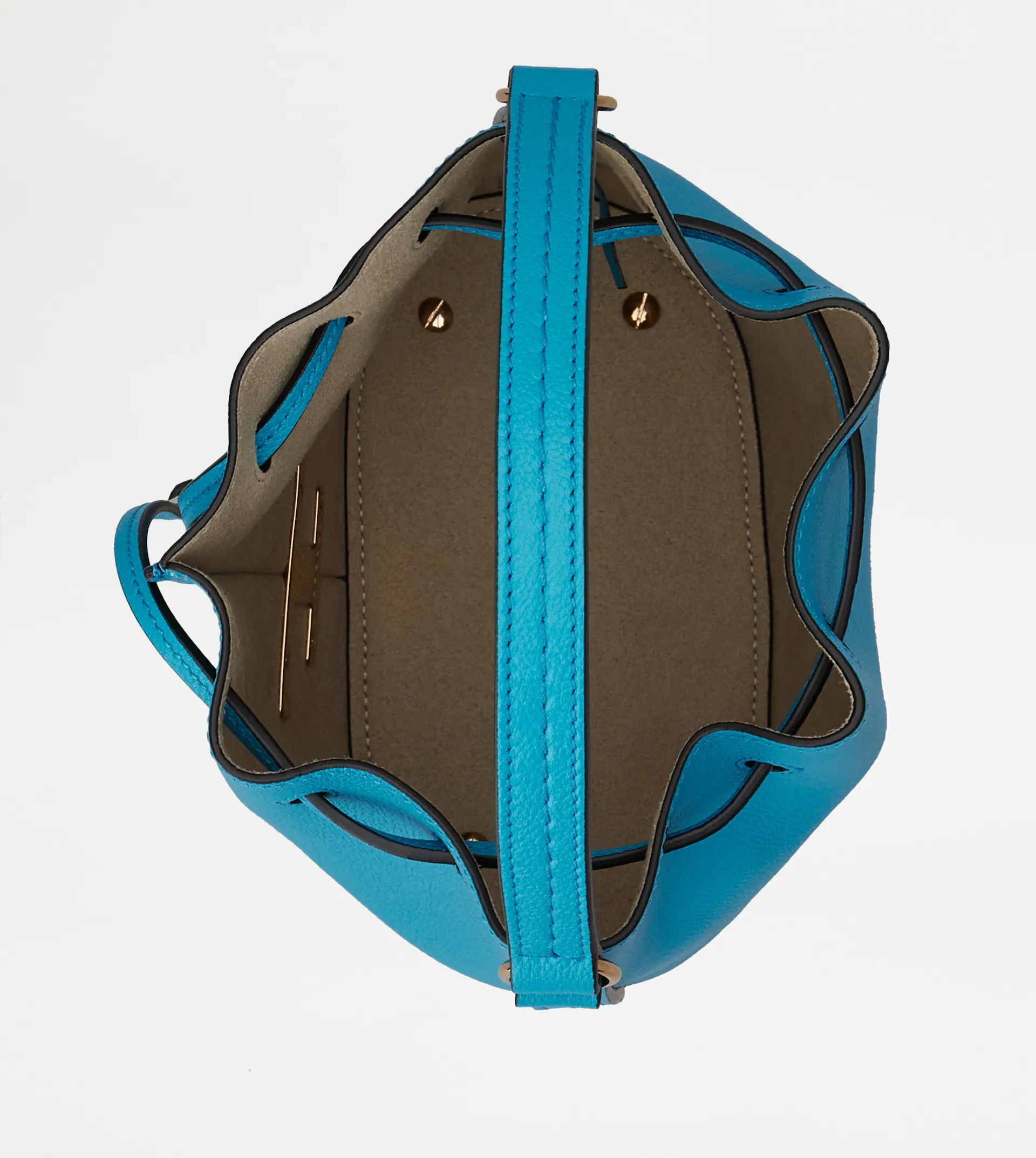 TIMELESS BUCKET BAG IN LEATHER MICRO - LIGHT BLUE - 5